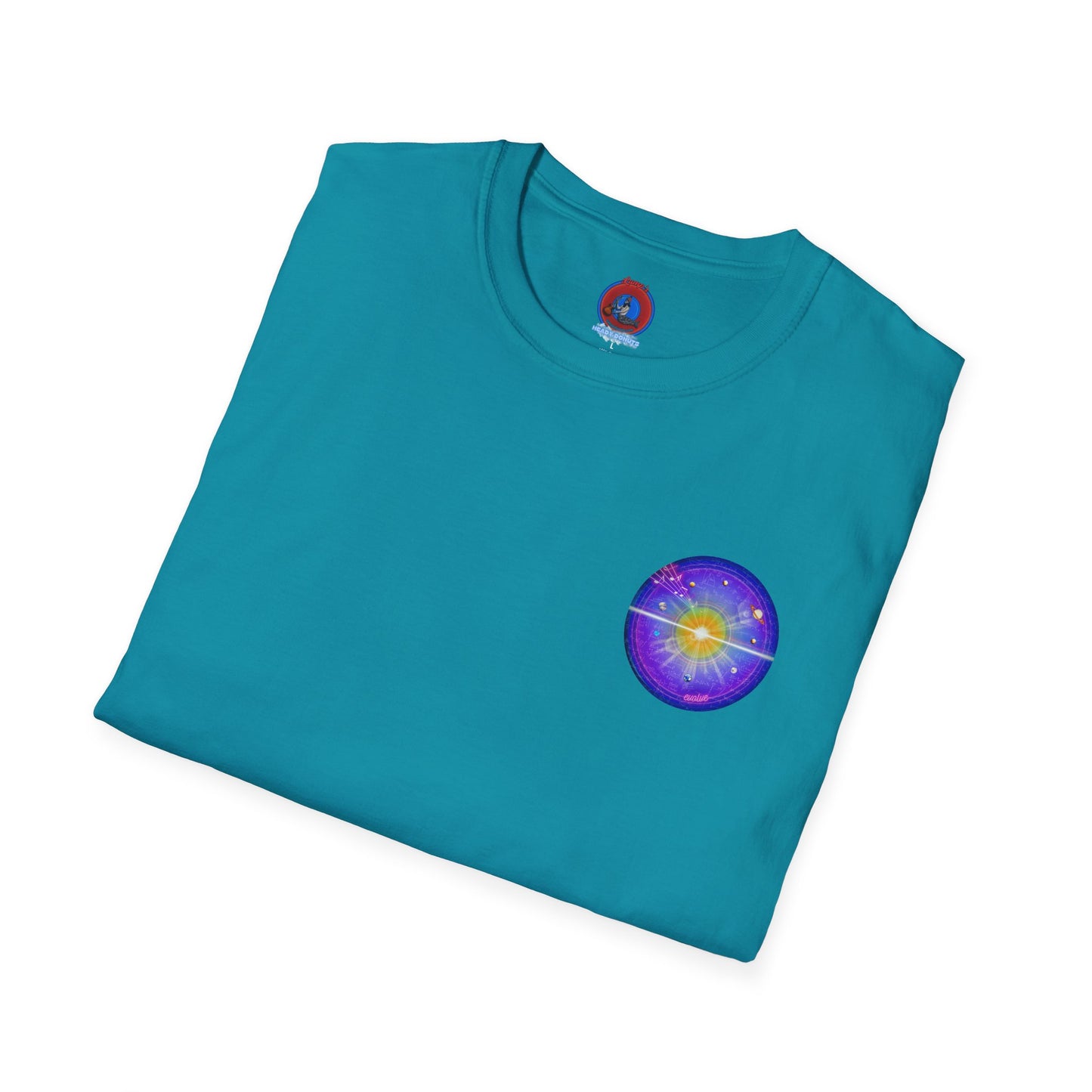 Classic Donut Tee - Unisex Soft-Style - "The Quite Profound Donut" - series 1.0  - blue/purple/magenta donut