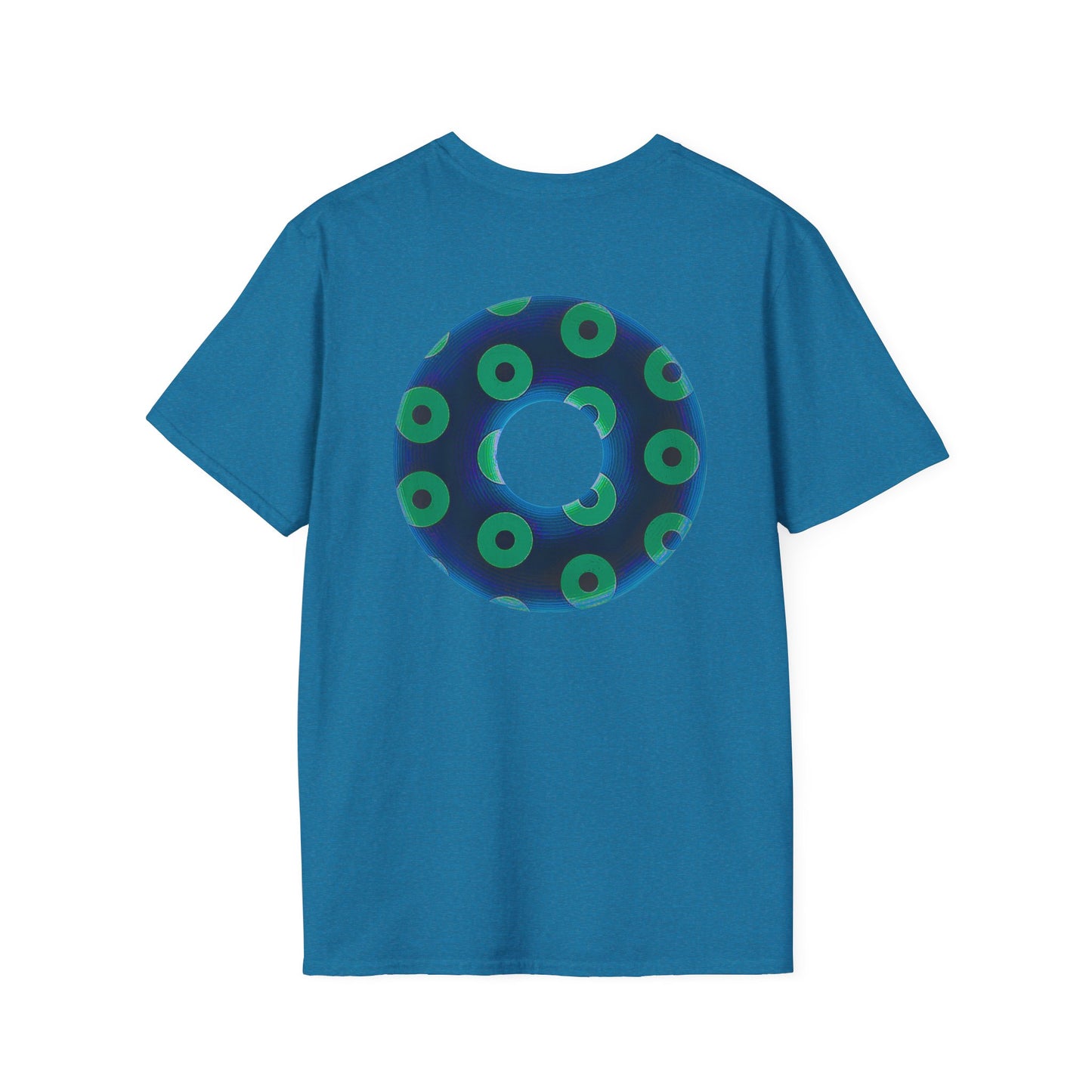 Plain Donuts/Unisex Soft-Style - "Plain Blimpy Paradoxical Donuts" - dark blue/jade green donuts