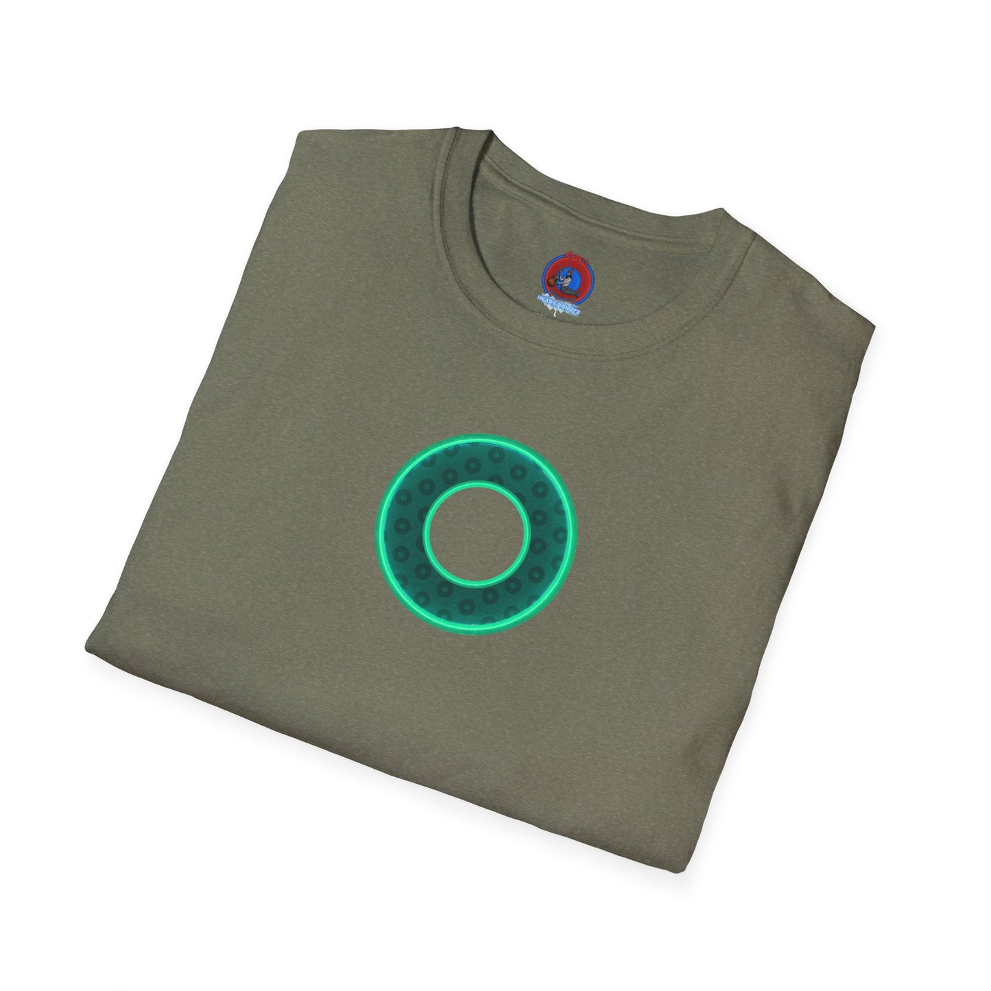 Plain Donuts/Unisex Soft-Style - "Plain Wide Mouthed Paradoxical Donuts" - forest green/mint green donuts