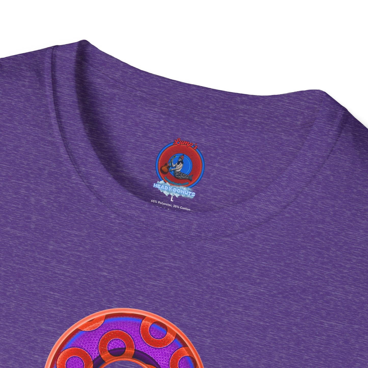 Plain Donuts/Unisex Soft-Style - "Plain Rustic Paradoxical Donuts" - purple/red donuts