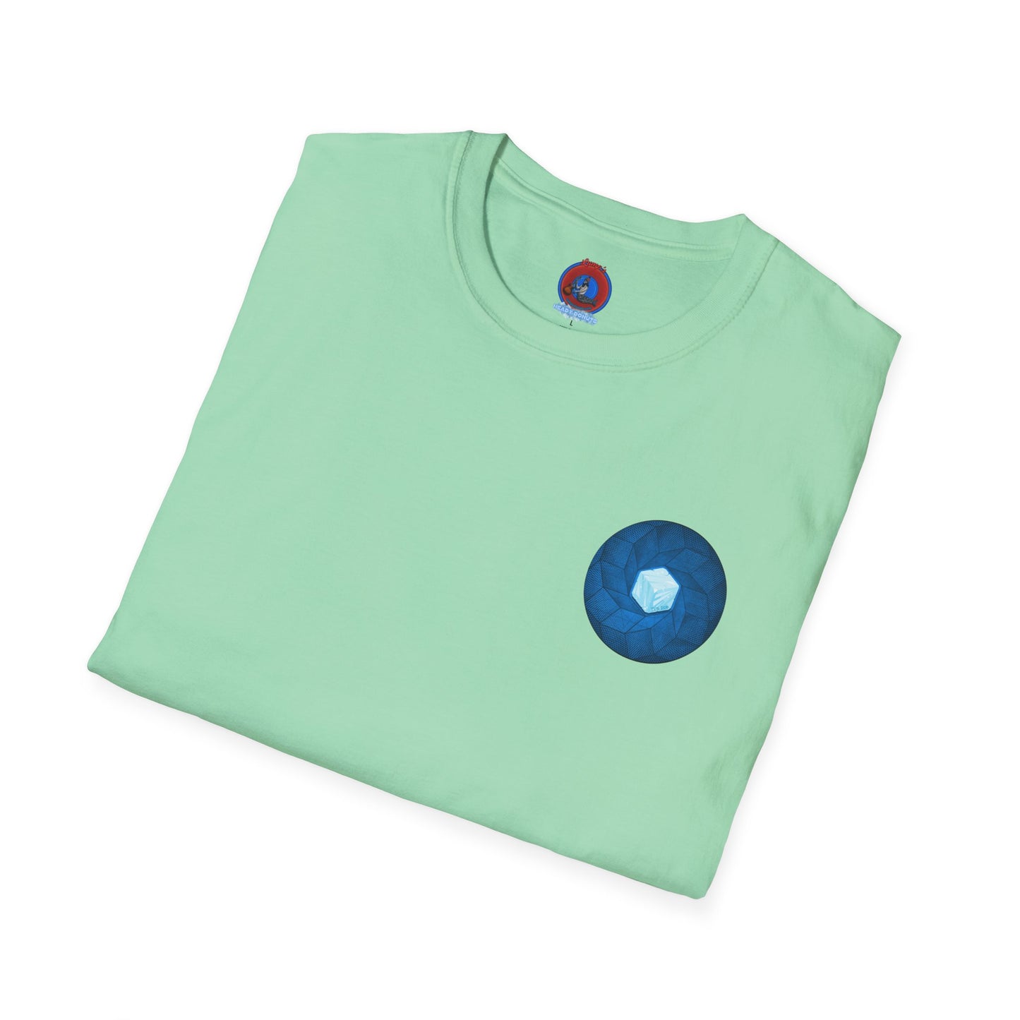 Classic Donut Tee - Unisex Soft-Style - "It's Ice... Cube's Donut" - variant 2 - blue cubed donut