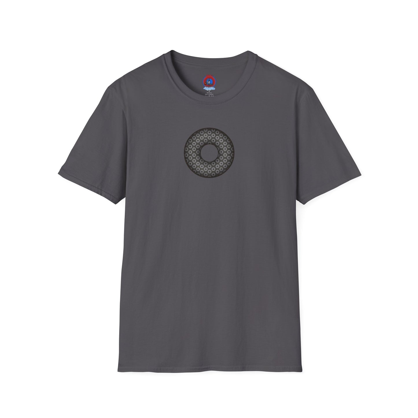 Plain Donuts/Unisex Soft-Style - "Plain Paradoxical Grided Donuts" - gray/dark gray donuts