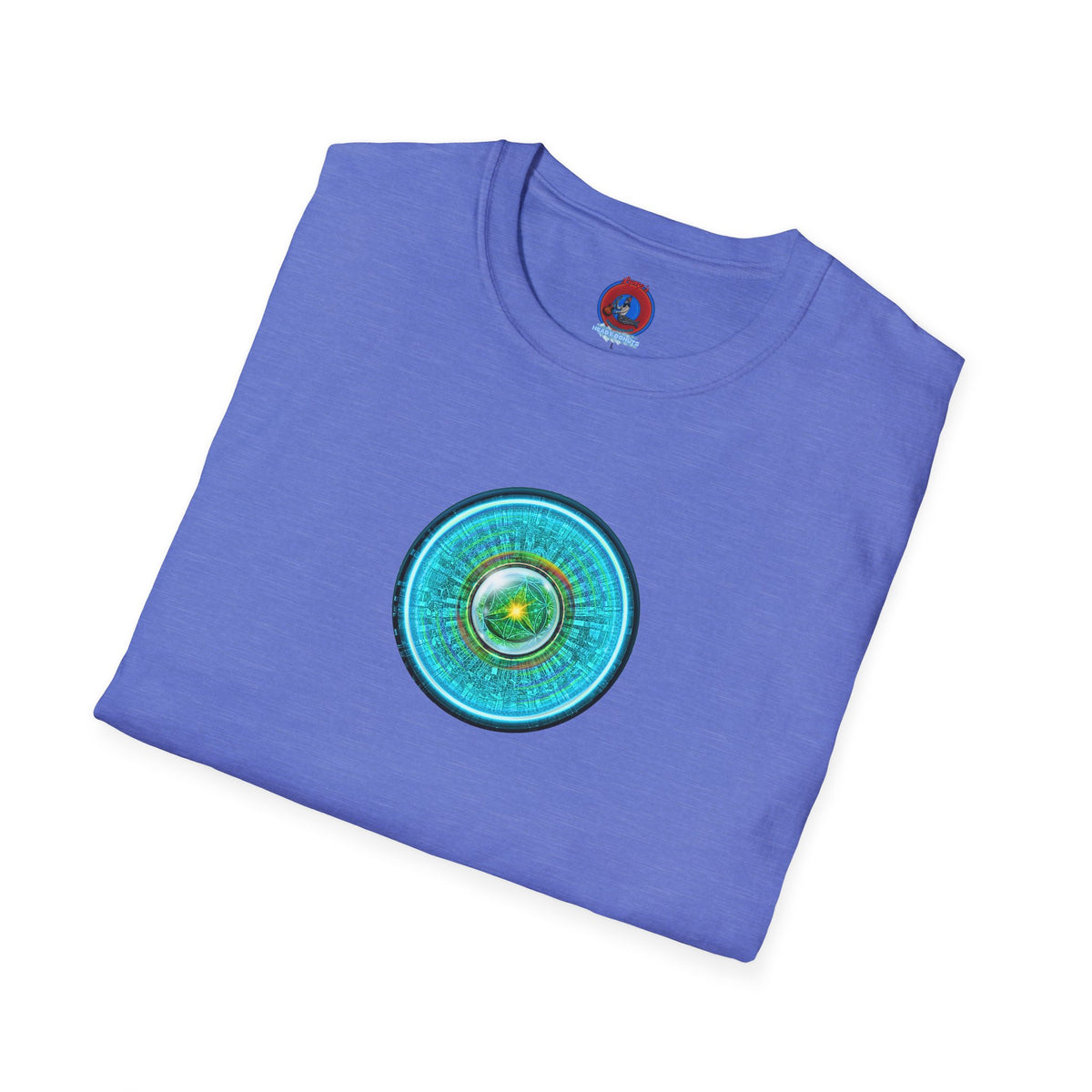 Classic Donut Tee - Unisex Soft-Style - "Donut of Life Tee" - vivid turquoise tube donut - variant 1