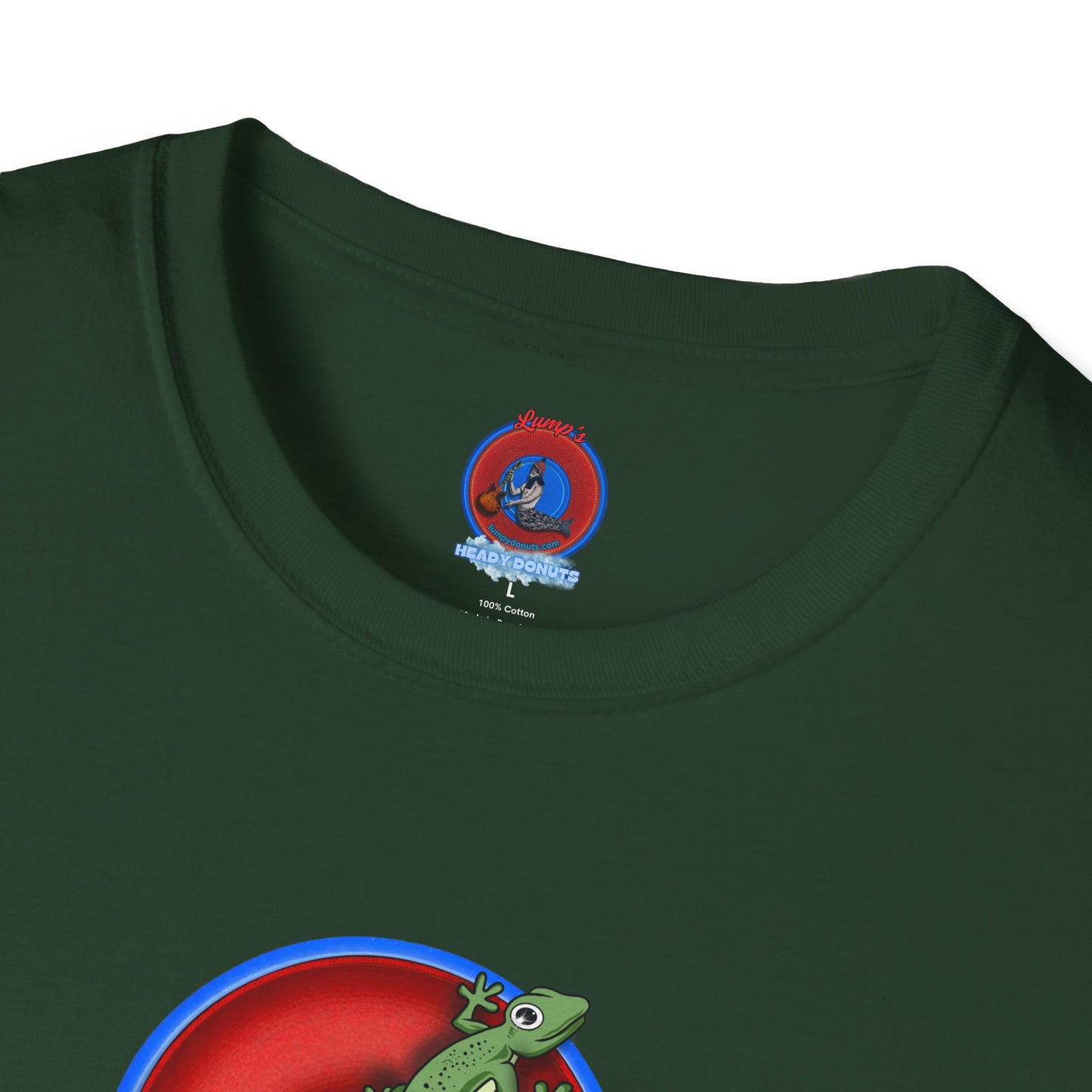 Classic Donut Tee - Unisex Soft-Style - "Practically Extinct Tee Shirt" - plump vivid red donut- variant 2