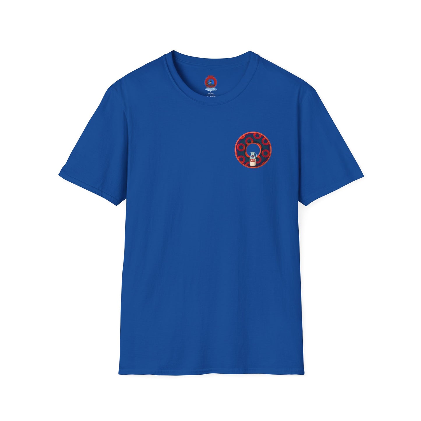 Classic Donut Tee - Unisex Soft-Style - "Wooked Cream - YEMSG Donut " -purple/red rustic paradox donut - variant 3