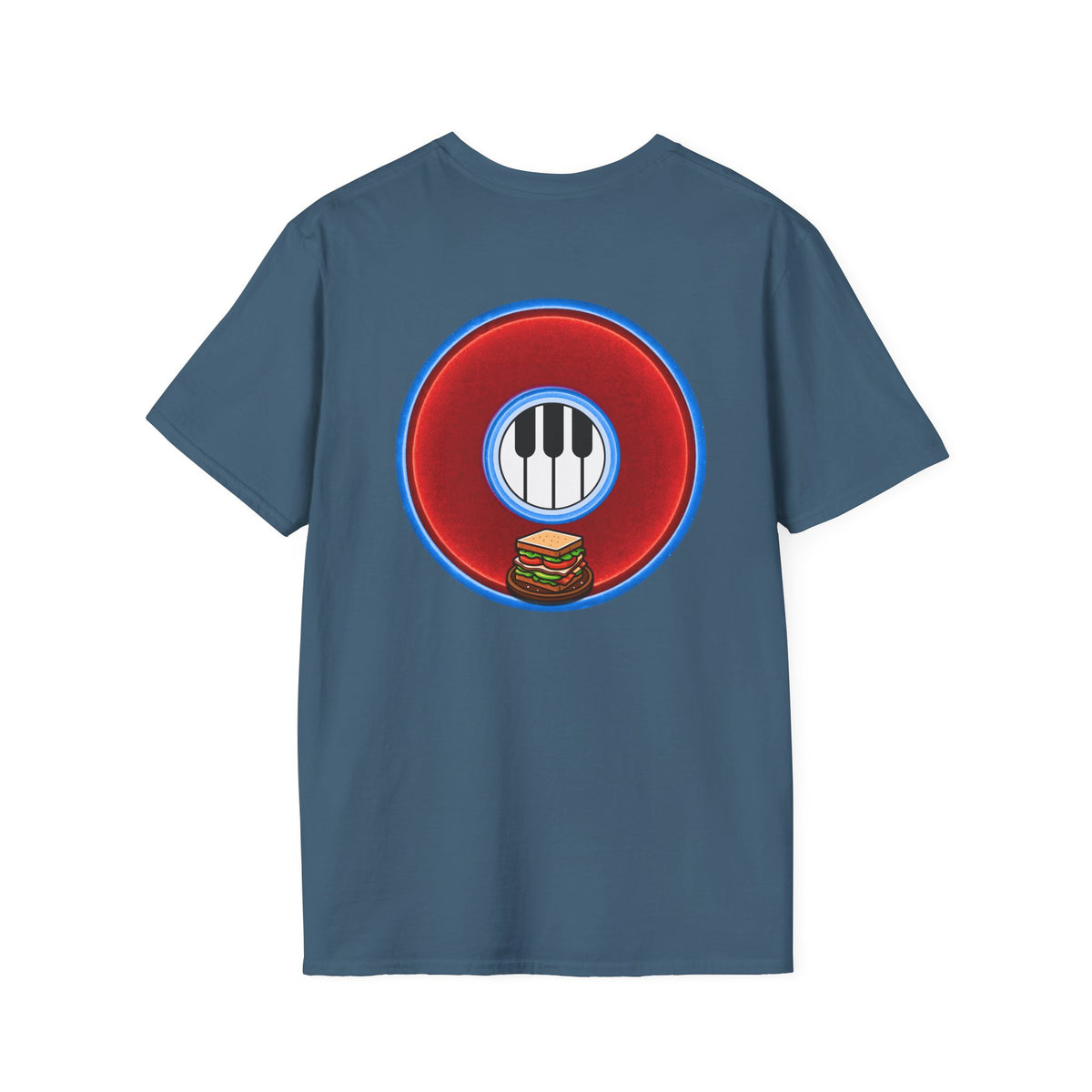 Classic Donut Tee - Unisex Soft-Style - "Rage Side Donut" - vivid red donut - variant 2
