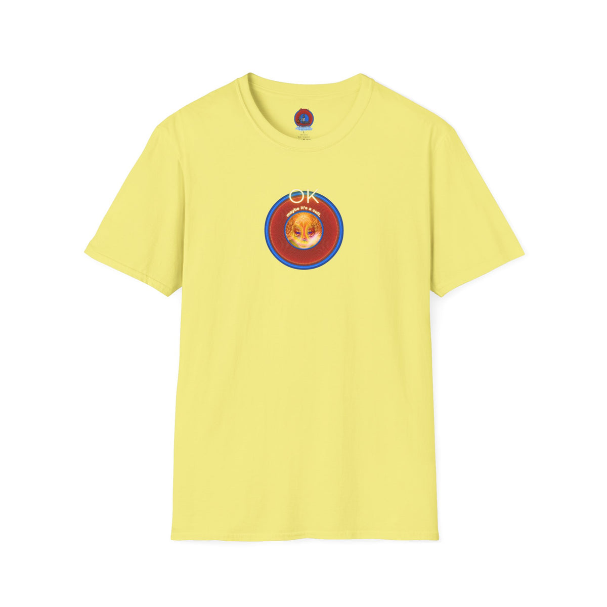 Classic Donut Tee - Unisex Soft-Style - "Donuts: Conjurers of Awesome" - series 1.0  - variant 3 - w/"okay" - red donut