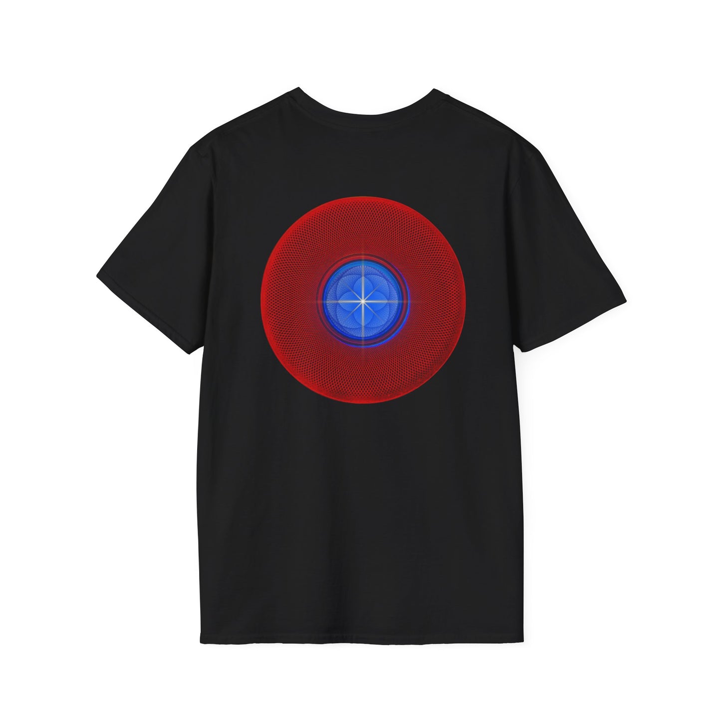 Classic Donut Tee - Unisex Soft-Style - "The Geometrical Donut" - series 1.0 - red donut