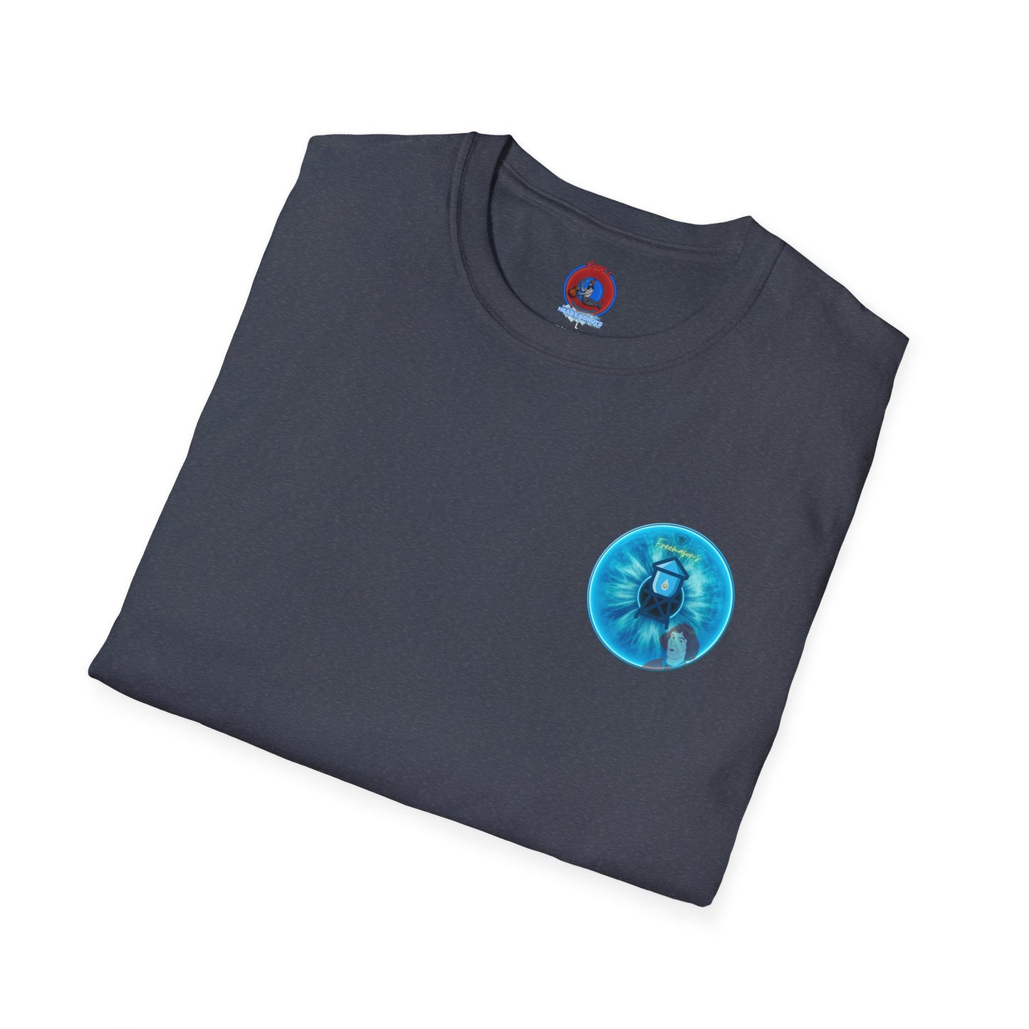 Classic Donut Tee - Unisex Soft-Style - "The Peering Donut of Opacity" - light blue idonut - variant 3