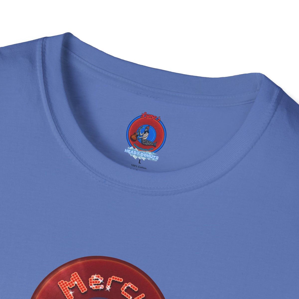 Classic Donut Tee - Unisex Soft-Style - "Donuts of the Gods" - series 1.0 - variant 3 - red donut