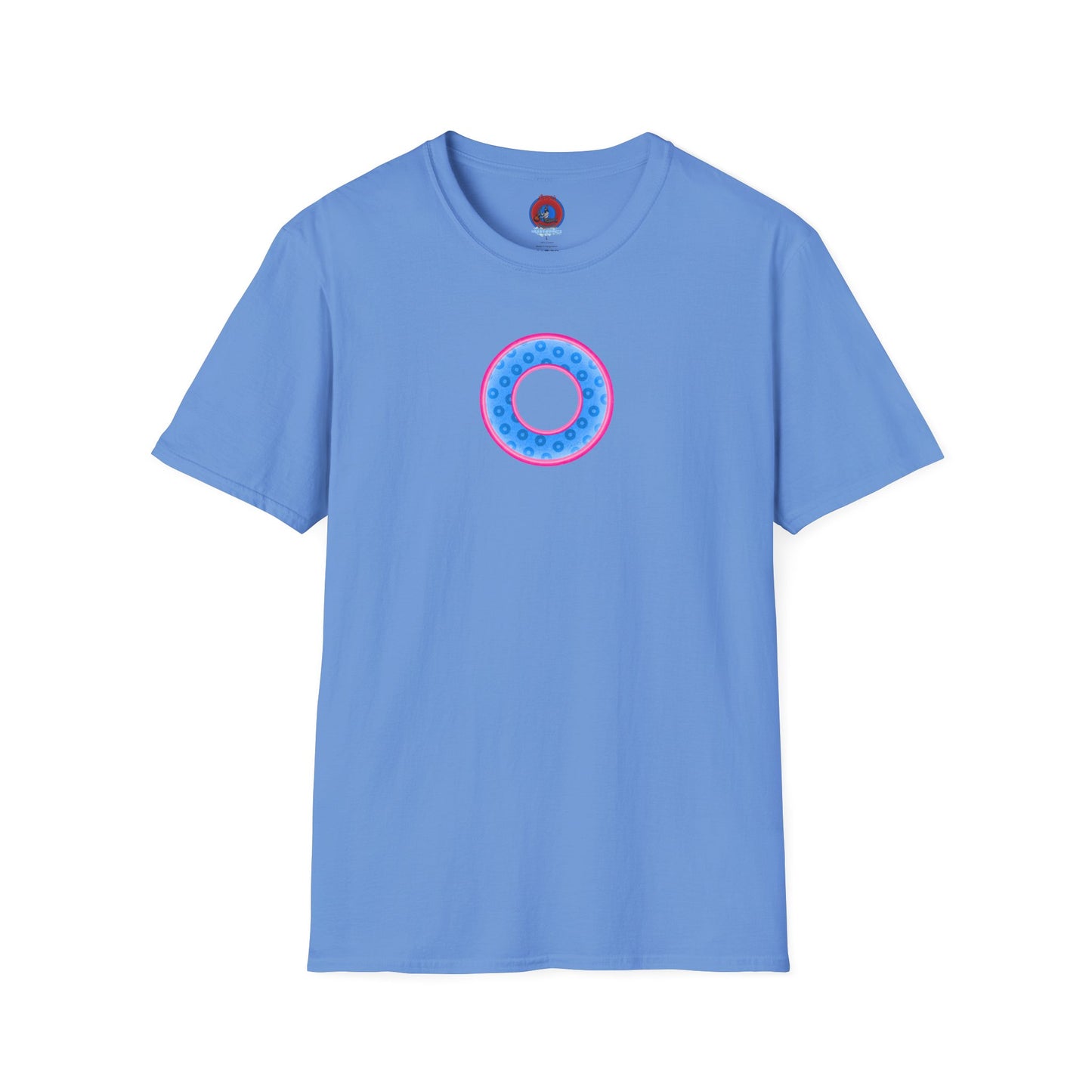 Plain Donuts/Unisex Soft-Style - "Plain Wide Mouthed Paradoxical Donuts" - light blue/pink donuts