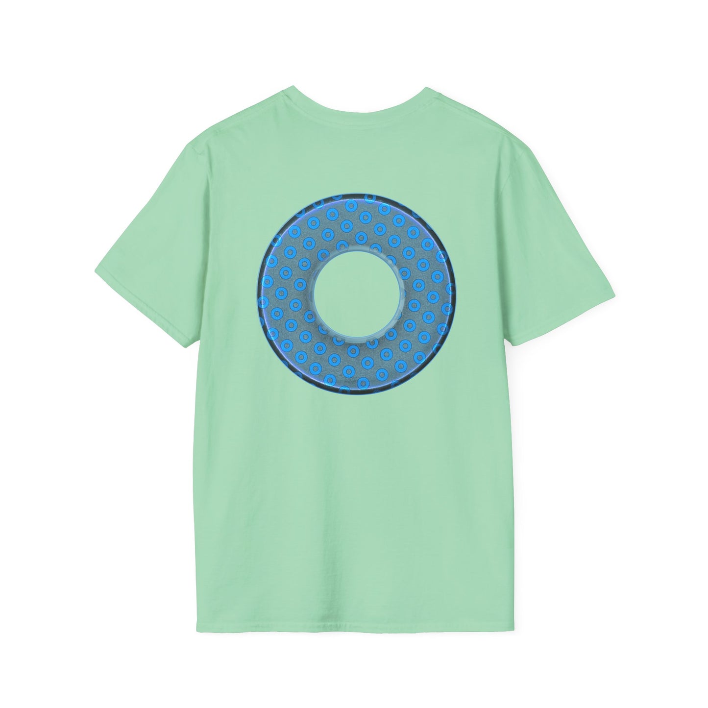 Plain Donuts/Unisex Soft-Style - "Plain Electric Paradoxical Donuts" - light blue/light teal donuts