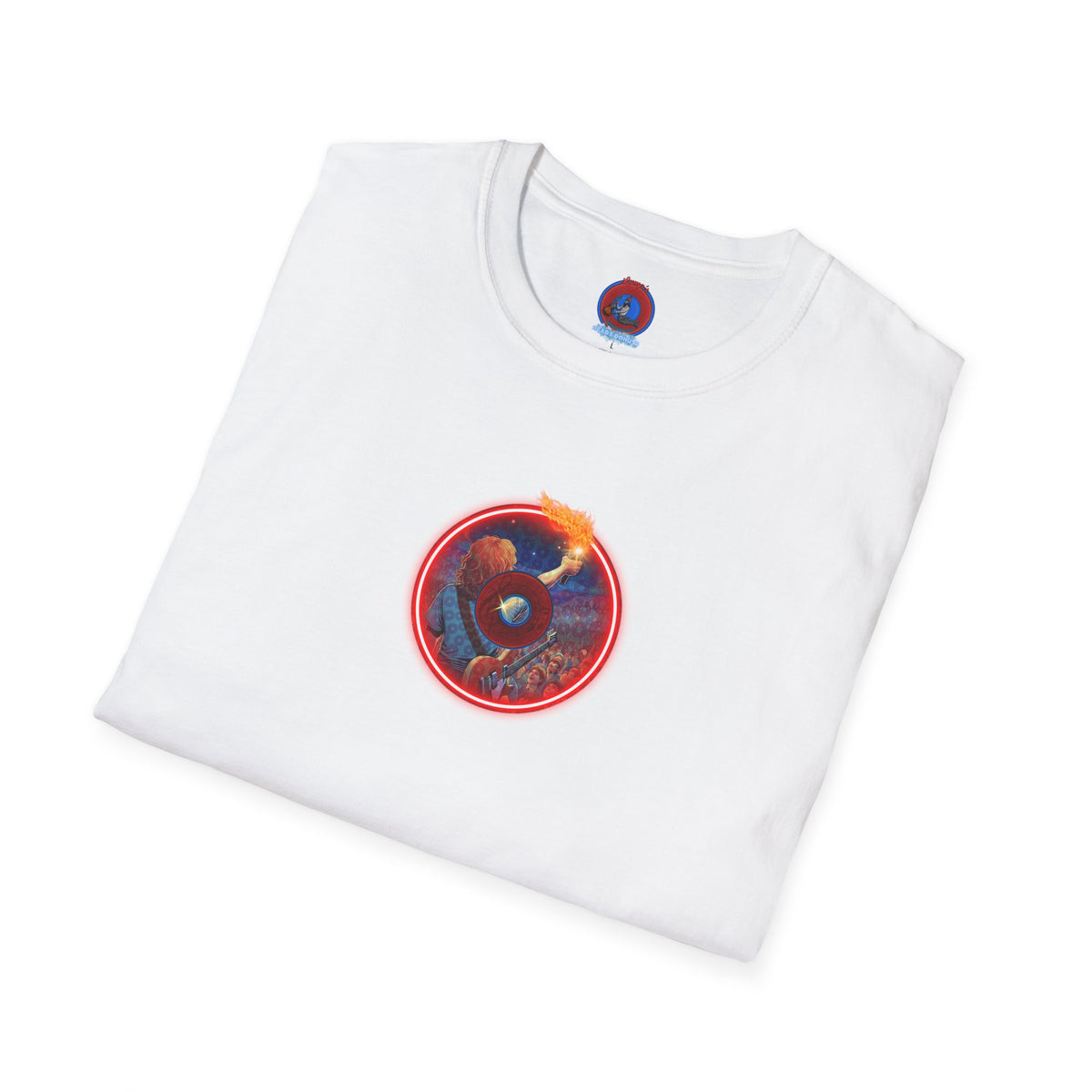 Classic Donut Tee - Unisex Soft-Style - "Torchbearer's Donut " - red donut