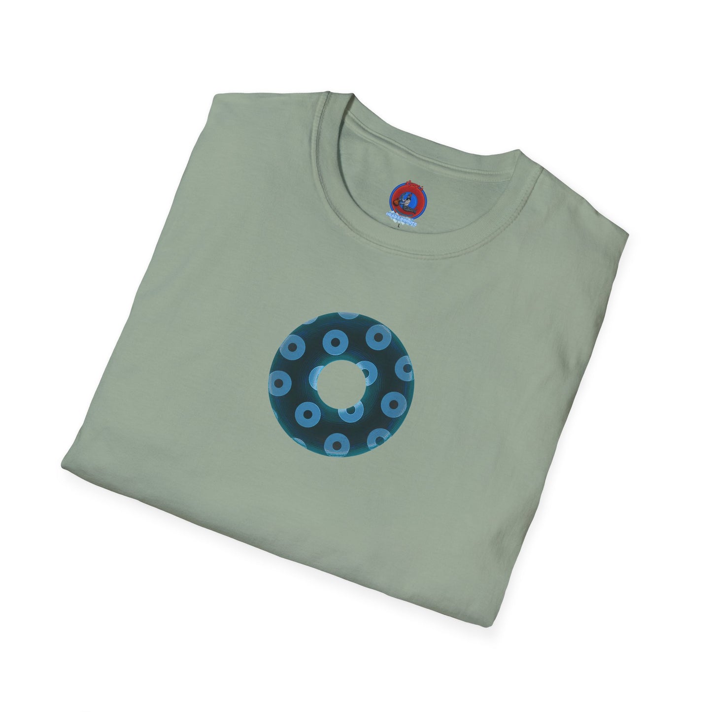 Plain Donuts/Unisex Soft-Style - "Plain Blimpy Paradoxical Donuts" - dark teal/light blue donuts