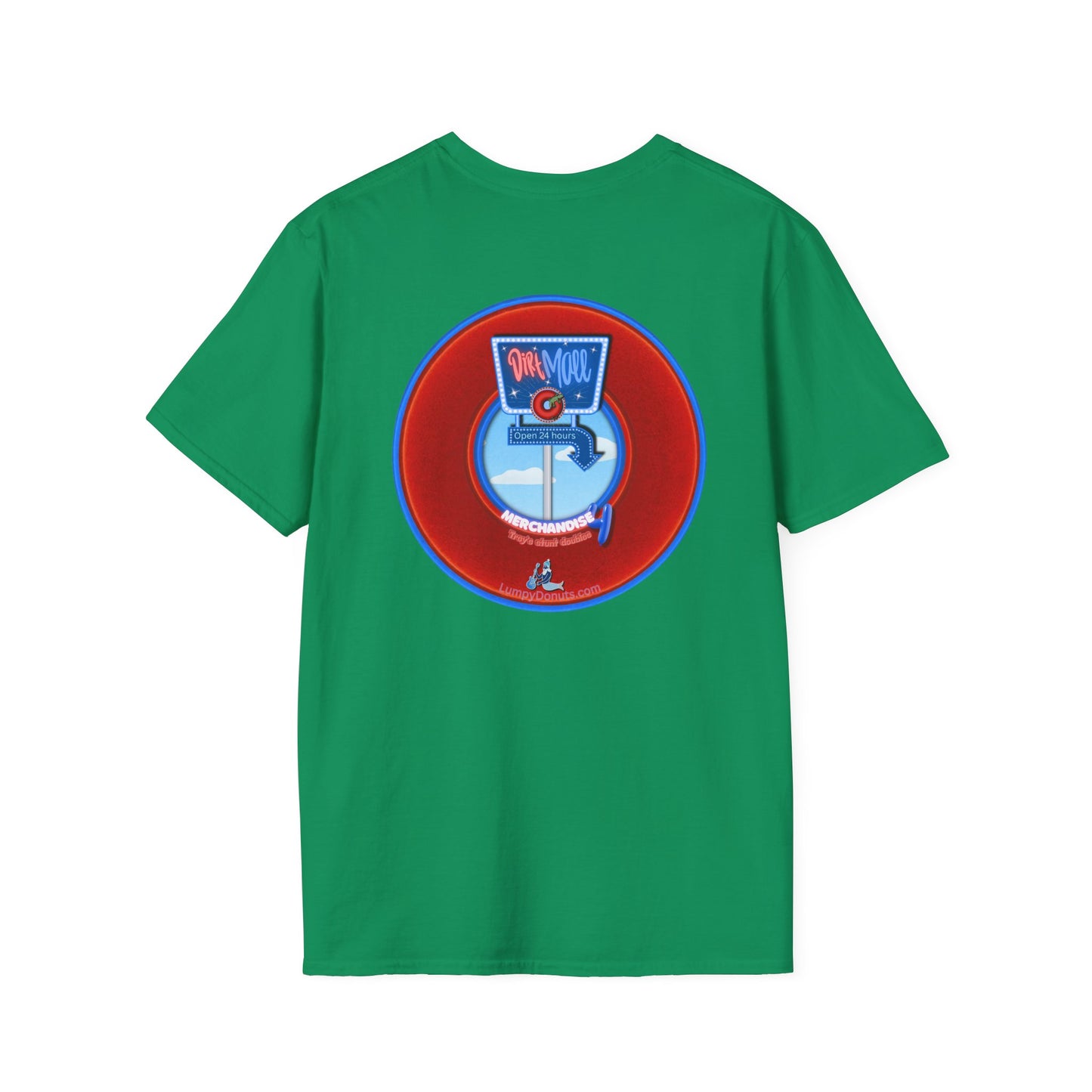 Classic Donut Tee - Unisex Soft-Style - "3rd Nipple Donut Tee" - vivid red dirt mall donut