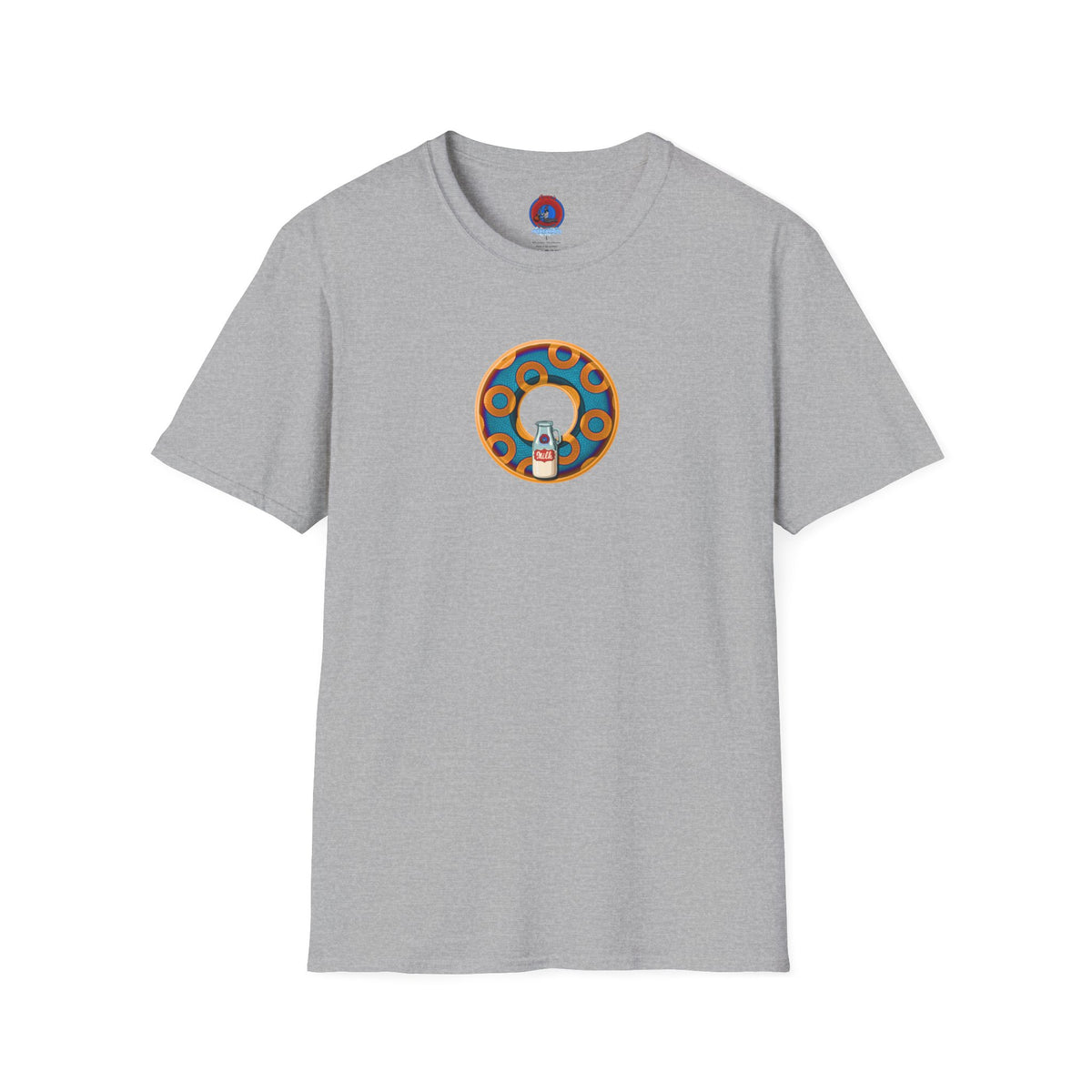 Classic Donut Tee - Unisex Soft-Style - "Wooked Cream - YEMSG Donut " -blue/orange rustic paradox donut - variant 4