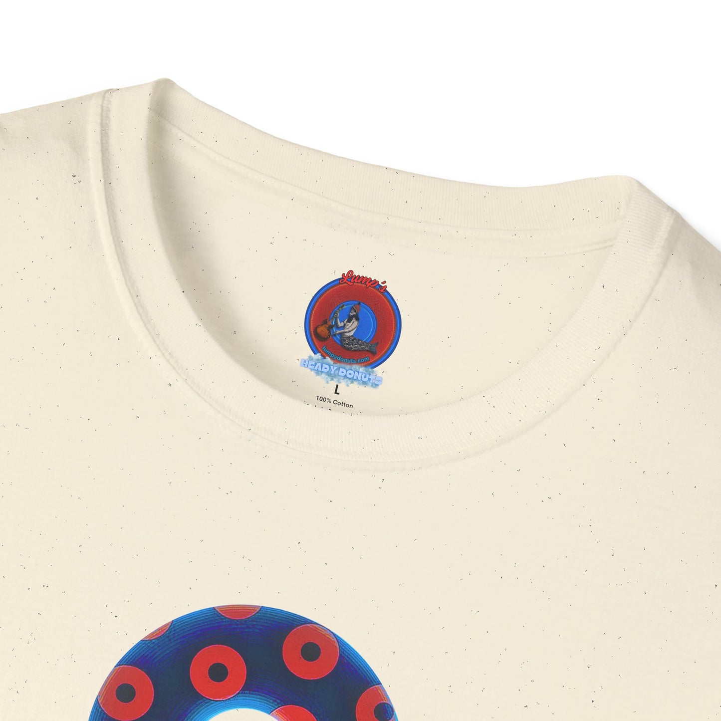 Plain Donuts/Unisex Soft-Style - "Plain Blimpy Paradoxical Donuts" - royal blue/bright red donuts