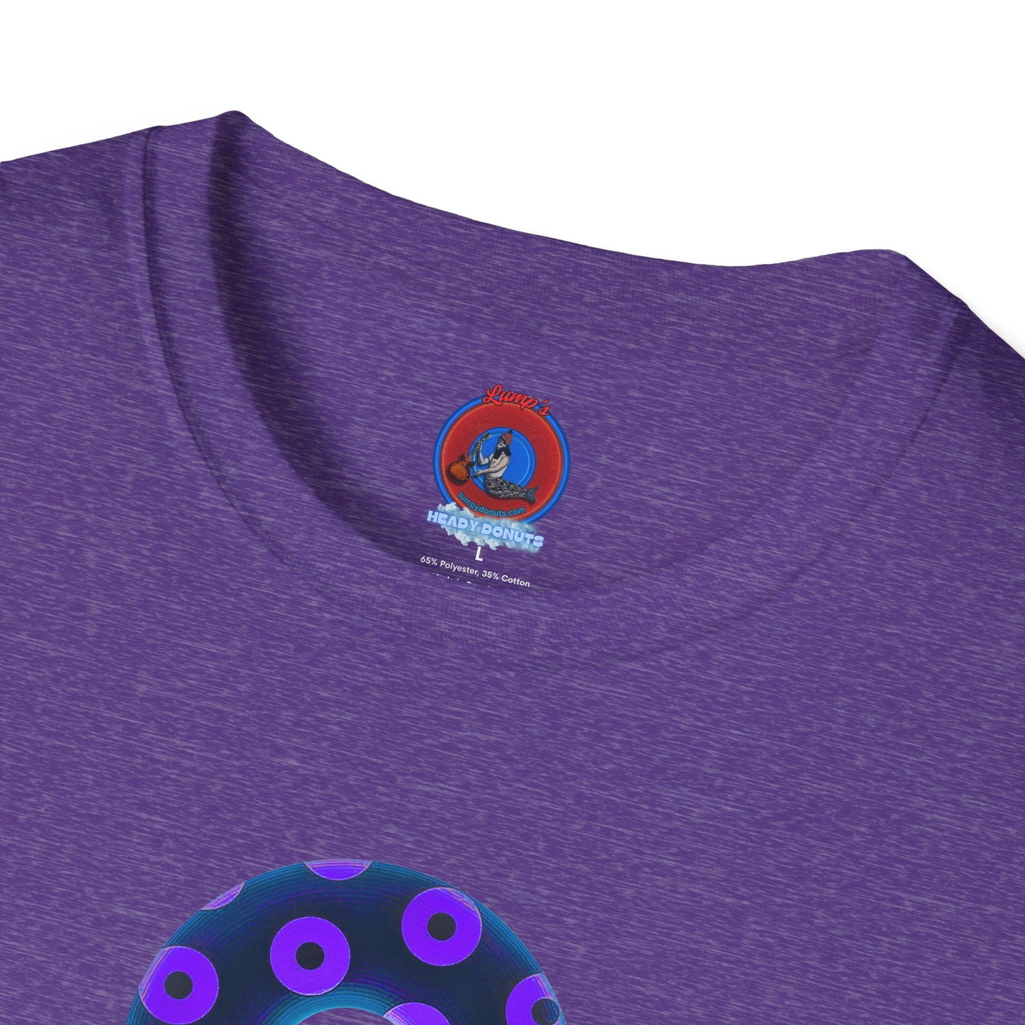 Plain Donuts/Unisex Soft-Style - "Plain Blimpy Paradoxical Donuts" - dark steel blue/vivd dark purple donuts