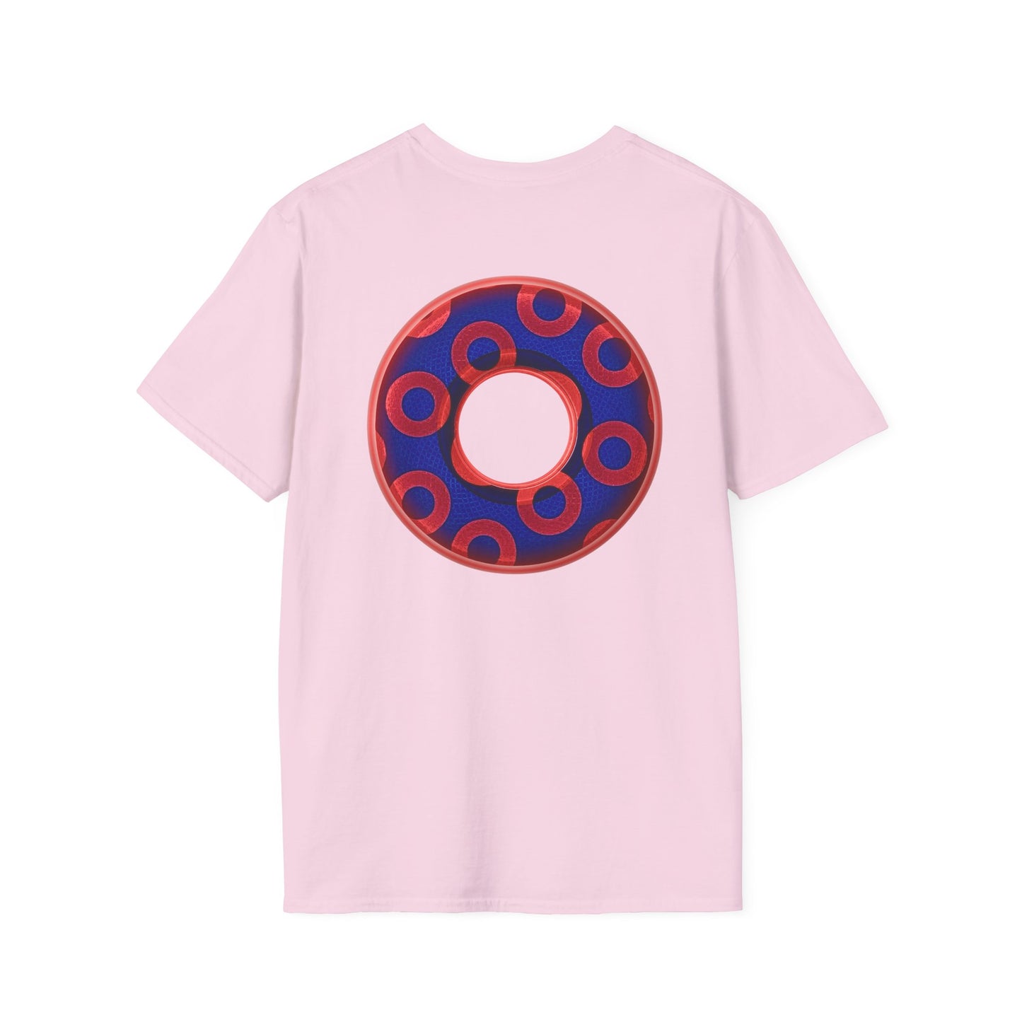 Plain Donuts/Unisex Soft-Style - "Plain Rustic Paradoxical Donuts" - red/ blue donuts