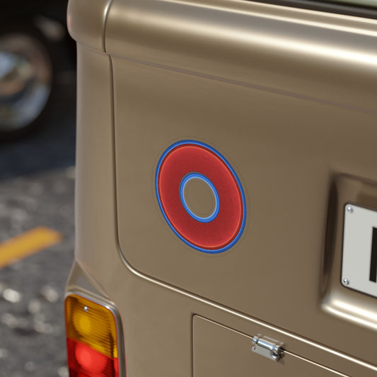 6"x 6" - Donut Bumper/Outdoor [Die-Cut] Sticker - Traditional Lumpy Donut