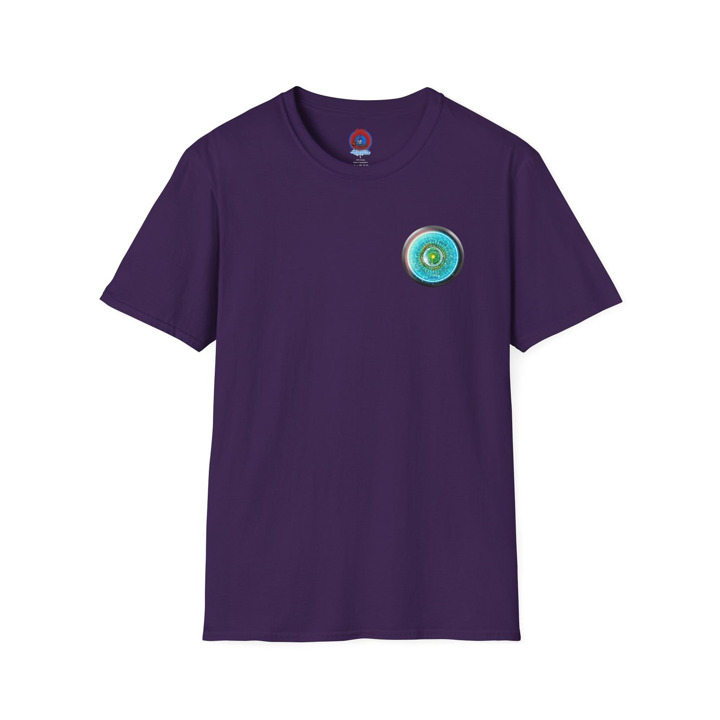 Classic Donut Tee - Unisex Soft-Style - "Donut of Life Tee" - vivid turquoise tube donut - variant 3
