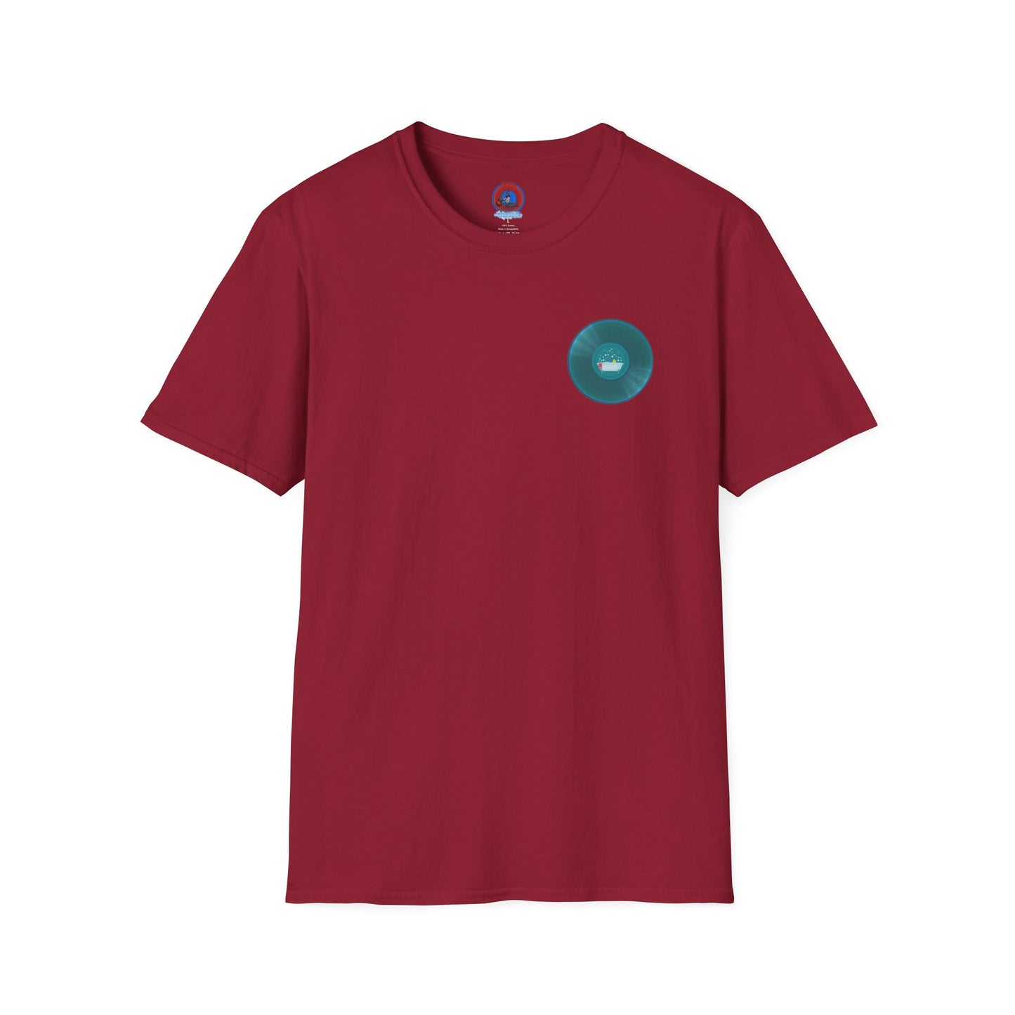 Classic Donut Tee - Unisex Soft-Style - "Bathtub Fun" - dark aquamarine donut