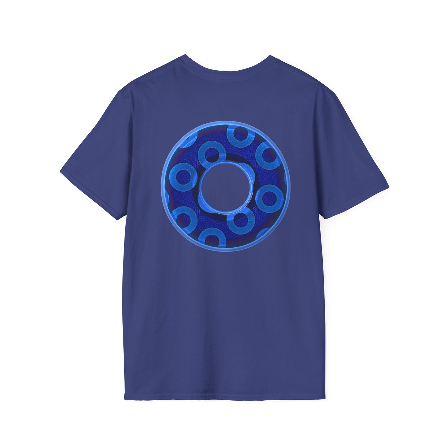 Plain Donuts/Unisex Soft-Style - "Plain Rustic Paradoxical Donuts" - Carolina blue/dark blue donuts