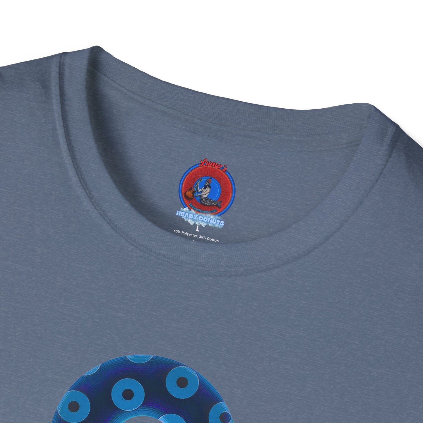 Plain Donuts/Unisex Soft-Style - "Plain Blimpy Paradoxical Donuts" - dark blue/sky blue donuts