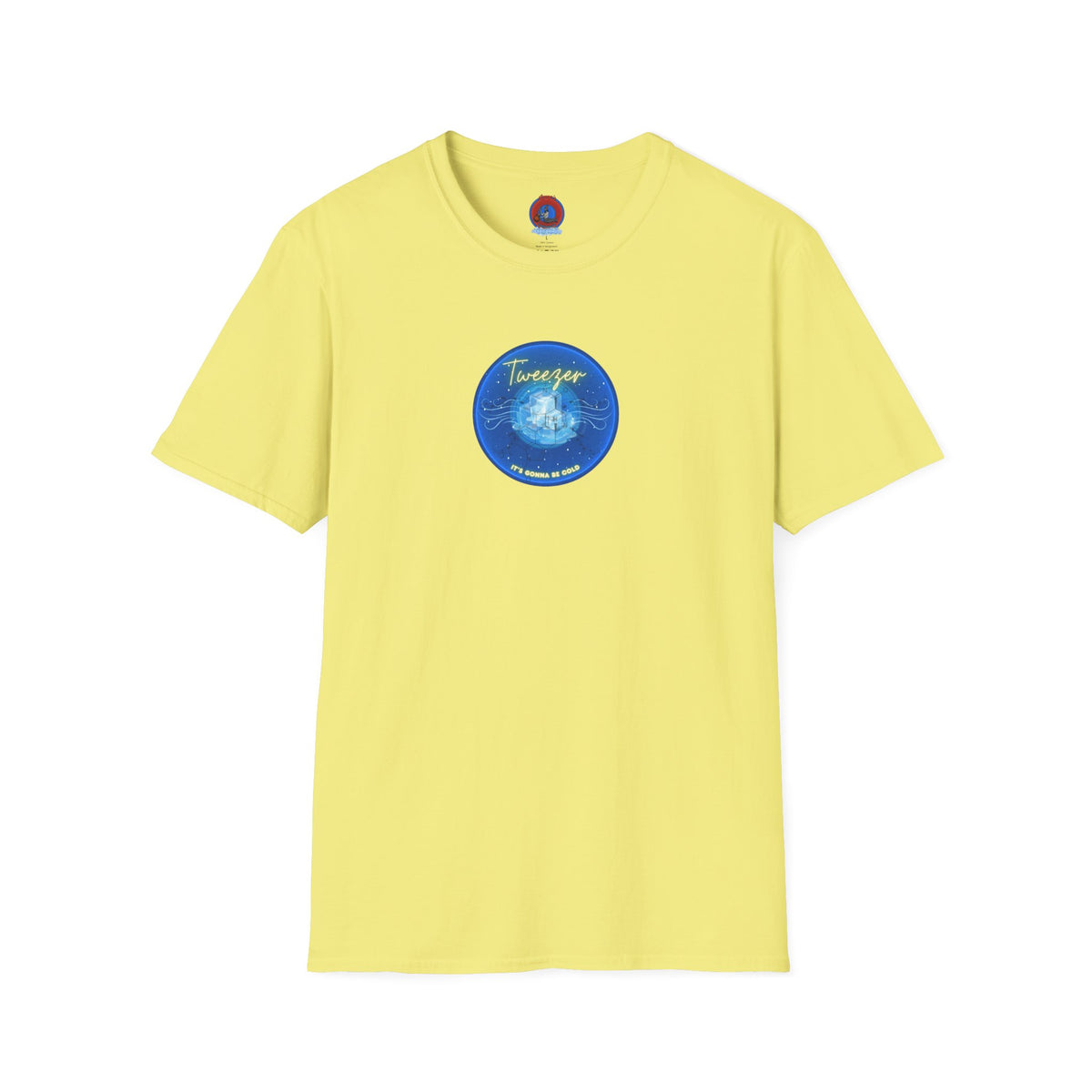 Classic Donut Tee - Unisex Soft-Style - "The Donut Reprised" - vivid blue donut
