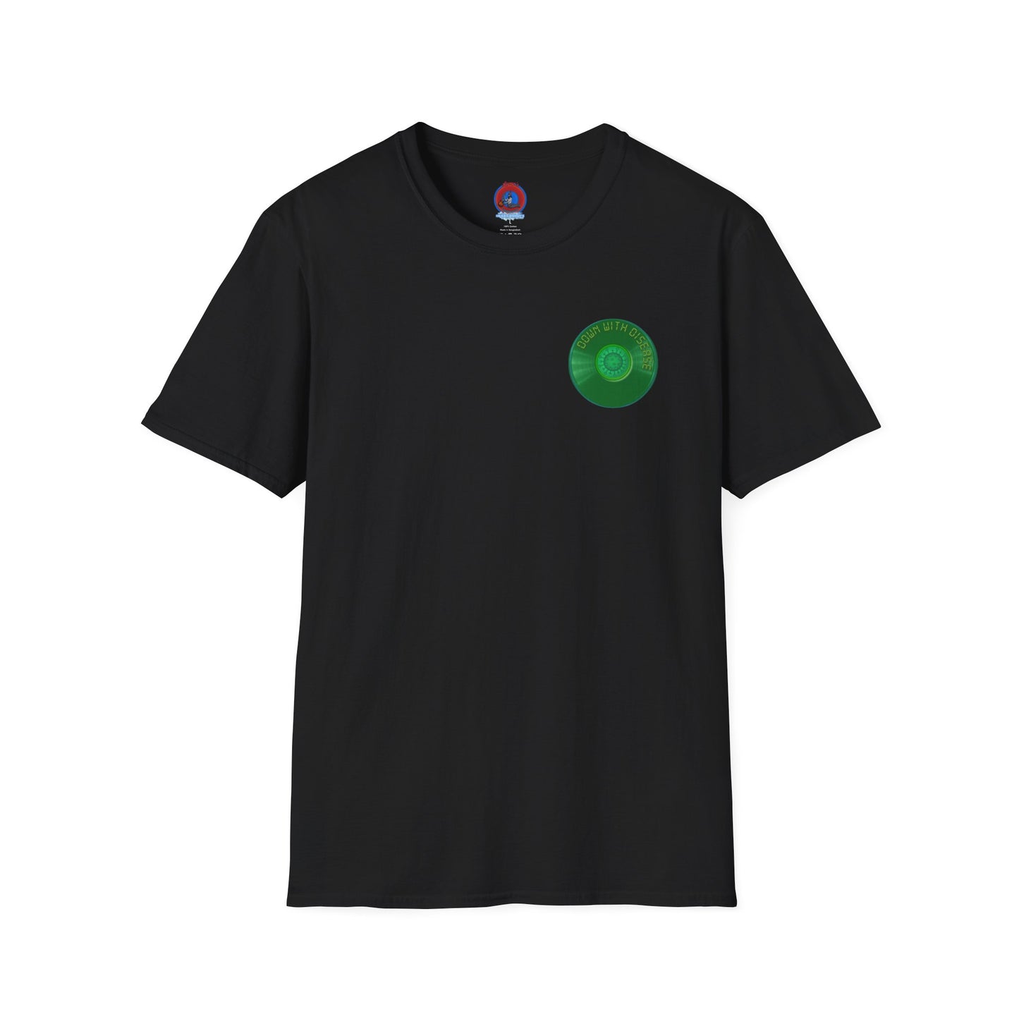 Classic Donut Tee - Unisex Soft-Style - "Down with this Donut Tee" - green donut