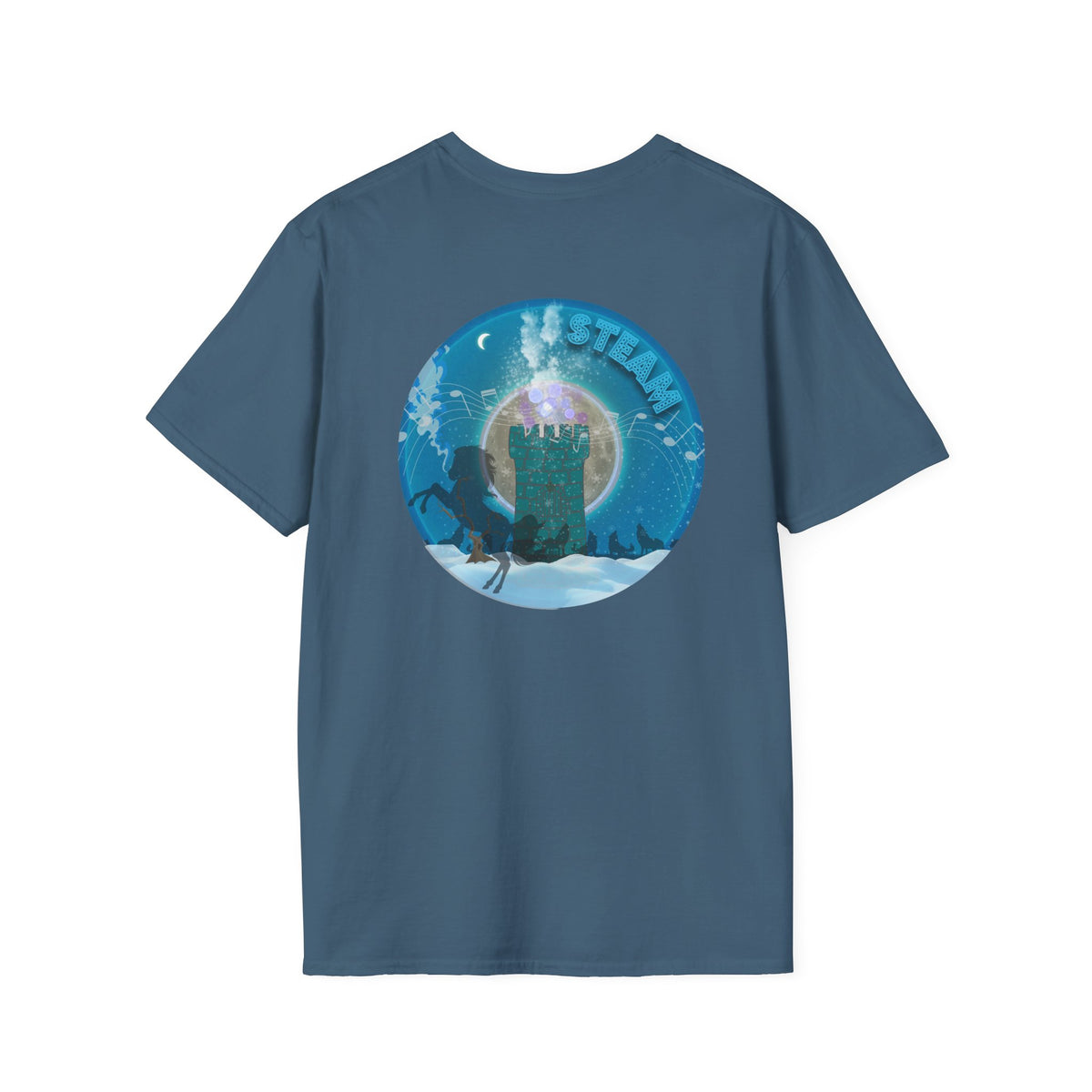 Classic Donut Tee - Unisex Soft-Style - "Steaming Fresh Donuts" - series 1.0 - vivid blue donut