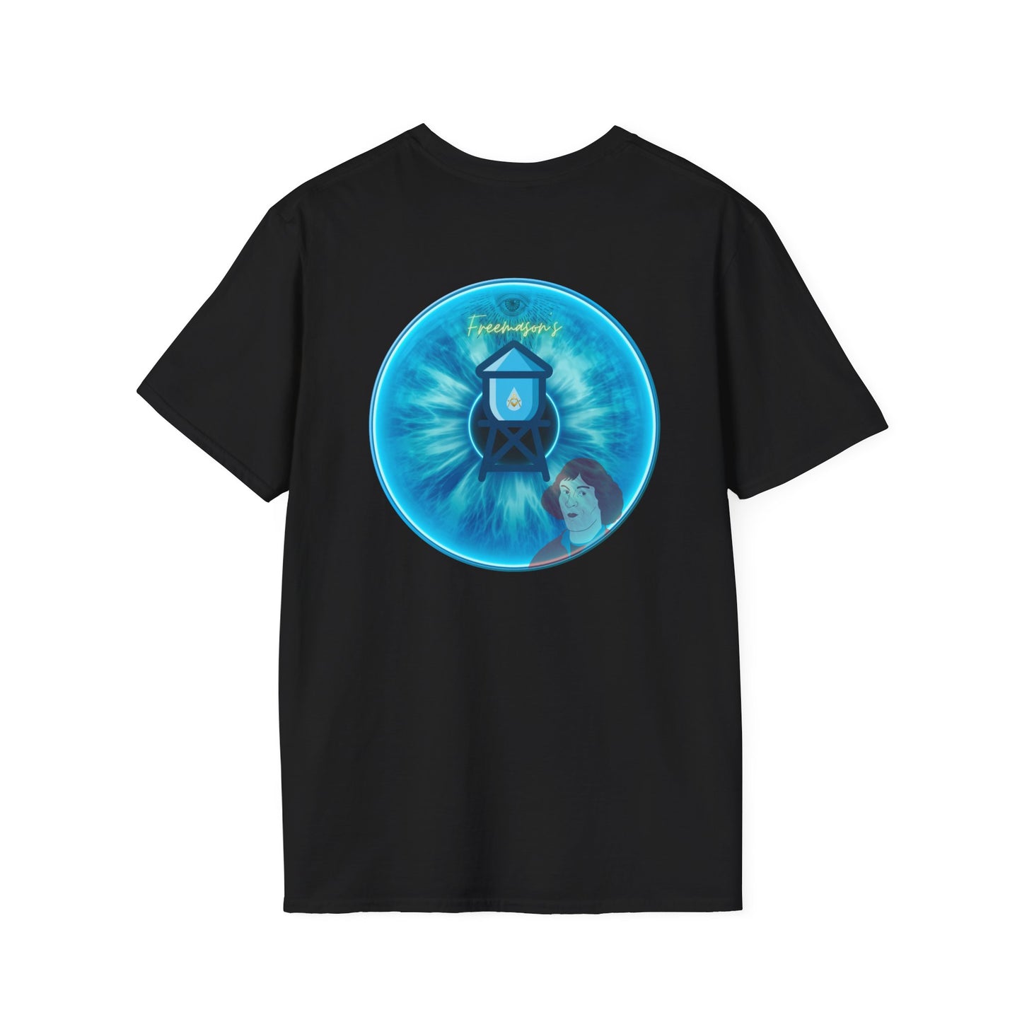 Classic Donut Tee - Unisex Soft-Style - "The Peering Donut of Opacity" - light blue idonut - variant 3