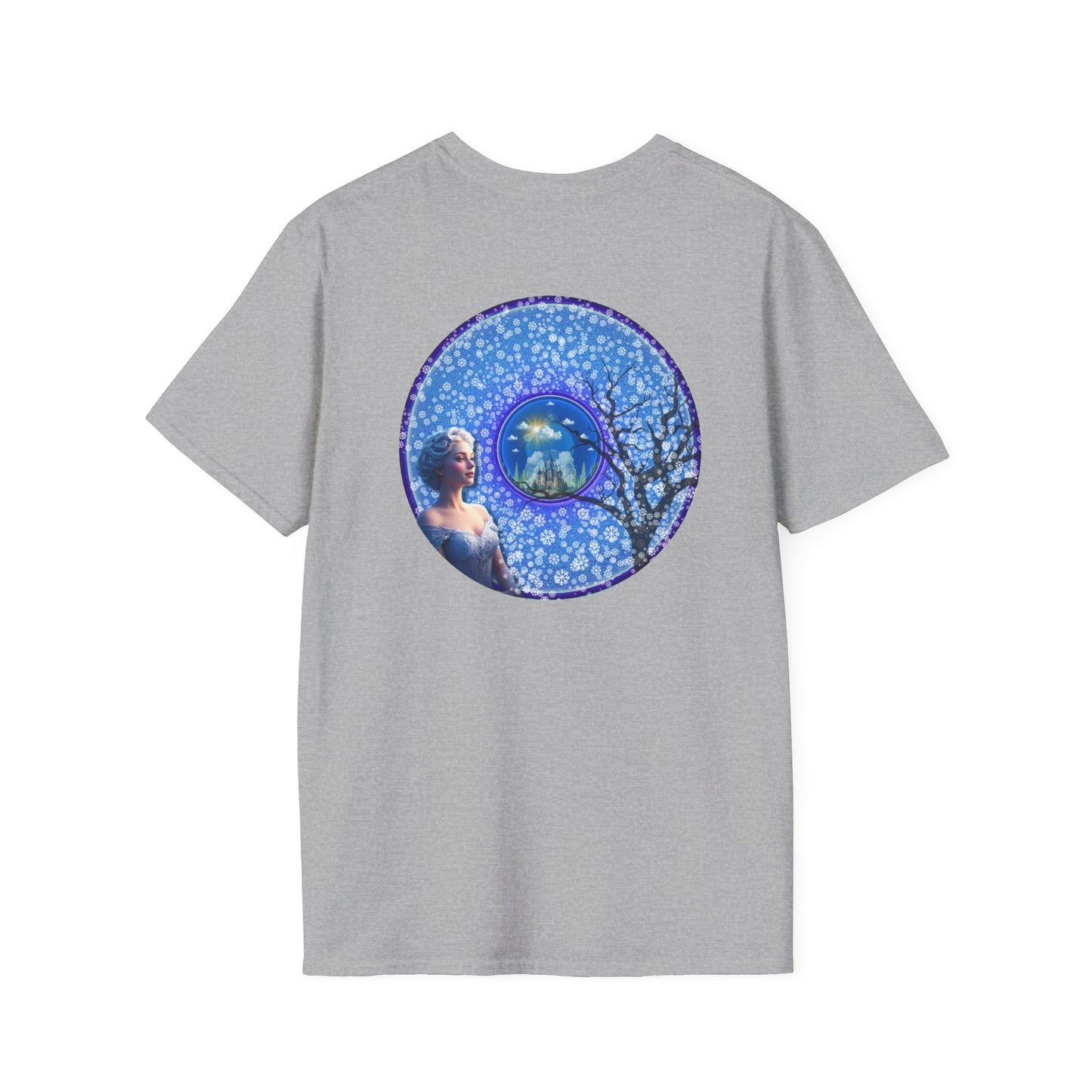 Classic Donut Tee - Unisex Soft-Style - "The Donut Locked in Glaciers" - series 1.0 - blue donut