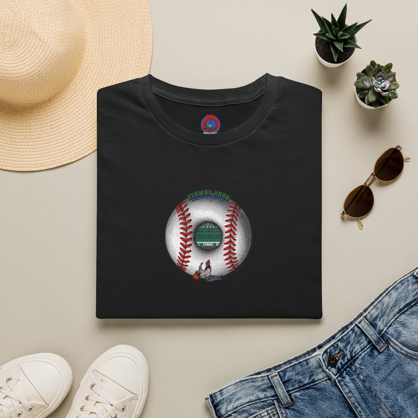 Classic Donut Tee - Unisex Soft-Style - "Phenway Ballpark Donuts" - white/red major league donut - variant 6