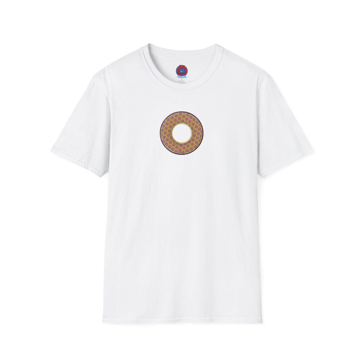 Plain Donuts/Unisex Soft-Style - "Plain Electric Paradoxical Donuts" - gold/pink donuts
