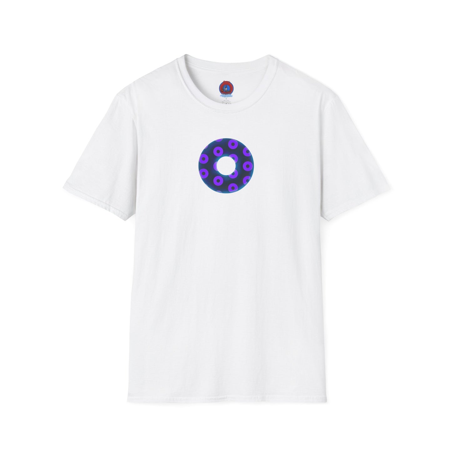 Plain Donuts/Unisex Soft-Style - "Plain Blimpy Paradoxical Donuts" - dark steel blue/vivd dark purple donuts