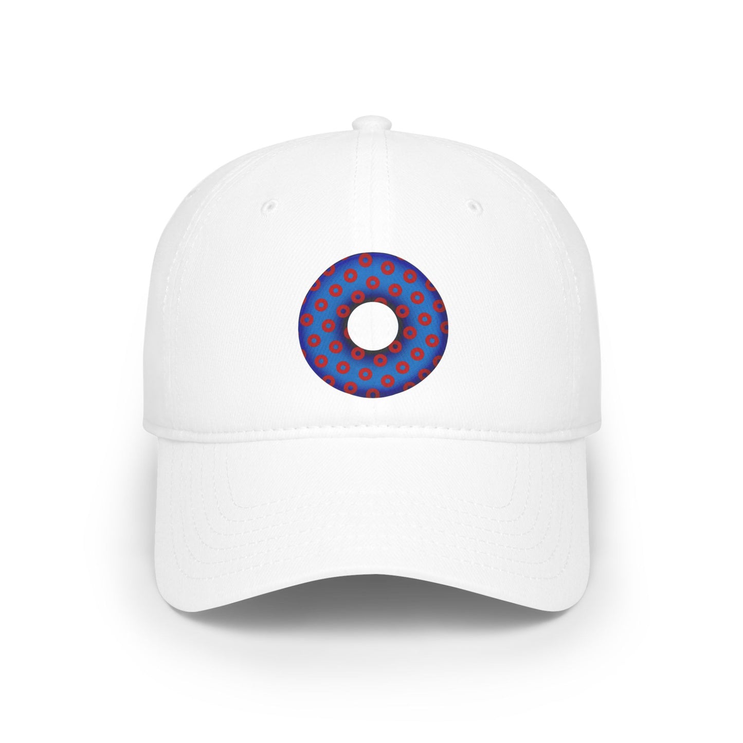 Lumpy Donut Baseball Cap - "Plain [Mary] Jane" - traditional blue/red paradoxical donut w/