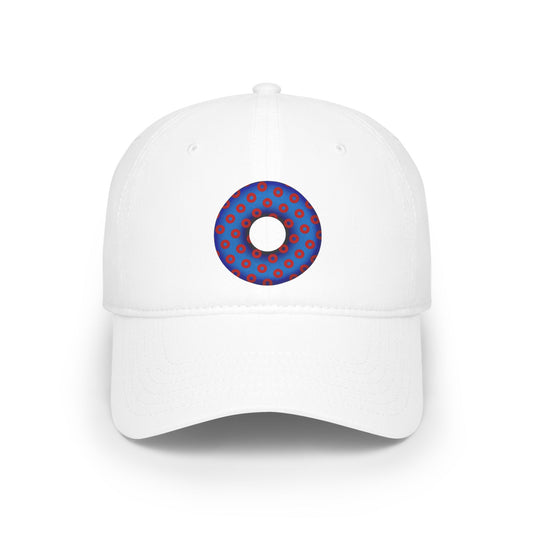 Lumpy Donut Baseball Cap - "Plain [Mary] Jane" - traditional blue/red paradoxical donut w/