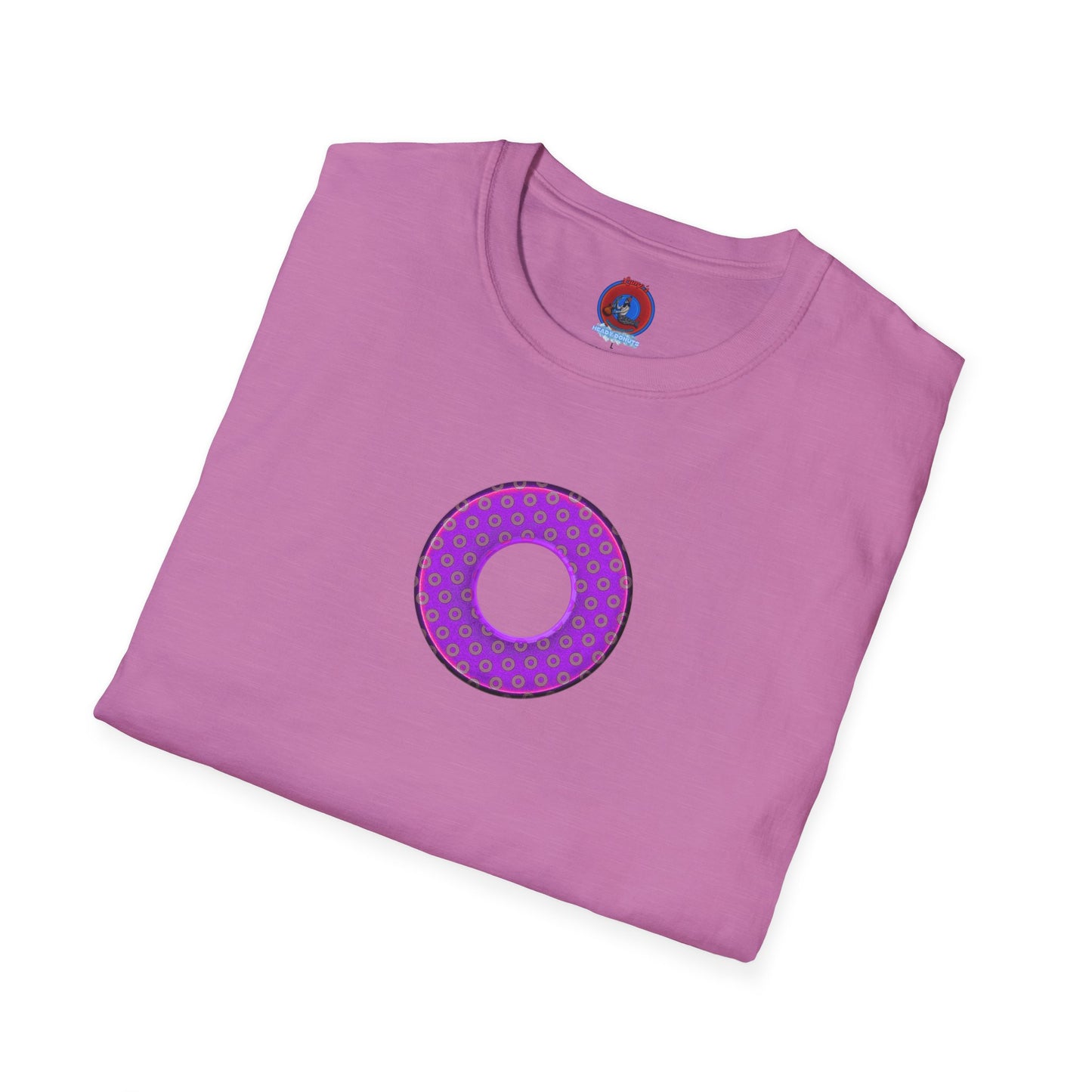 Plain Donuts/Unisex Soft-Style - "Plain Electric Paradoxical Donuts" - purple/mauve donuts
