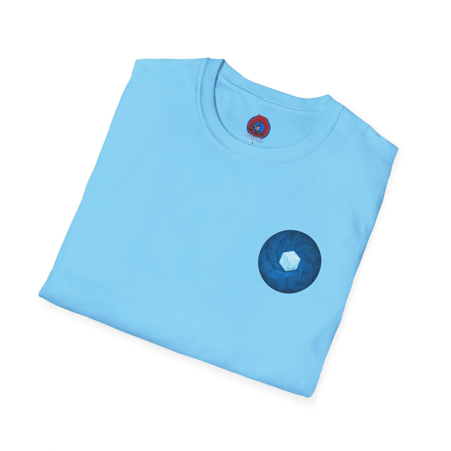 Classic Donut Tee - Unisex Soft-Style - "It's Ice... Cube's Donut" - variant 2 - blue cubed donut
