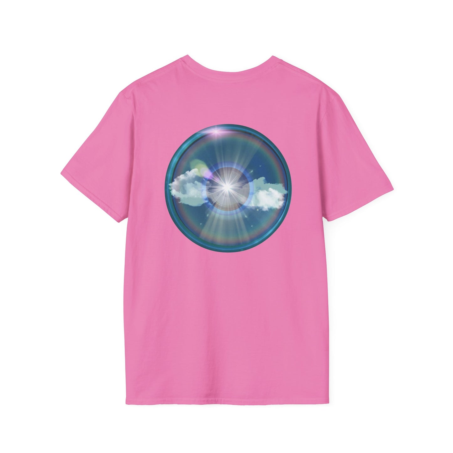 Classic Donut Tee - Unisex Soft-Style - "The Original Divided Donut' - light blue sky donut