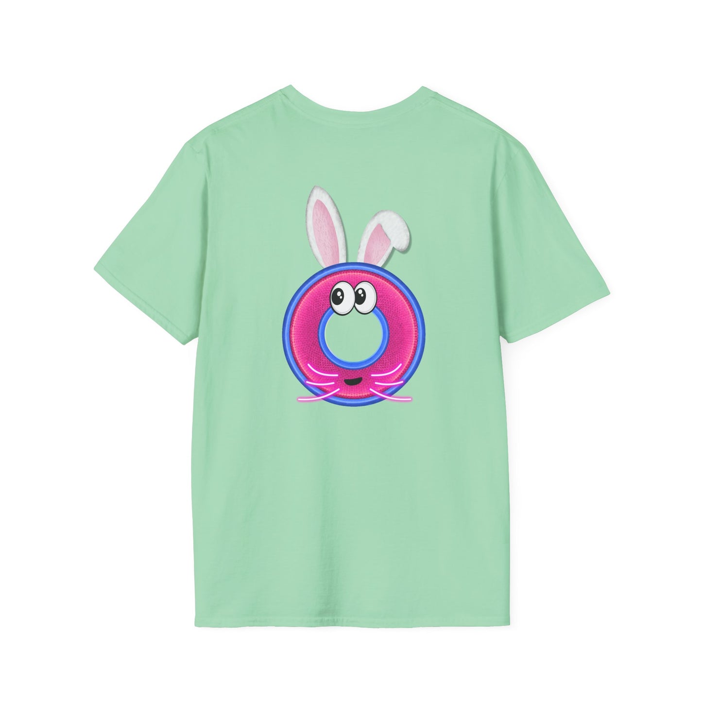Classic Donut Tee - Unisex Soft-Style - "Easter Donuts" - magenta/pink rustic donut - holiday edition