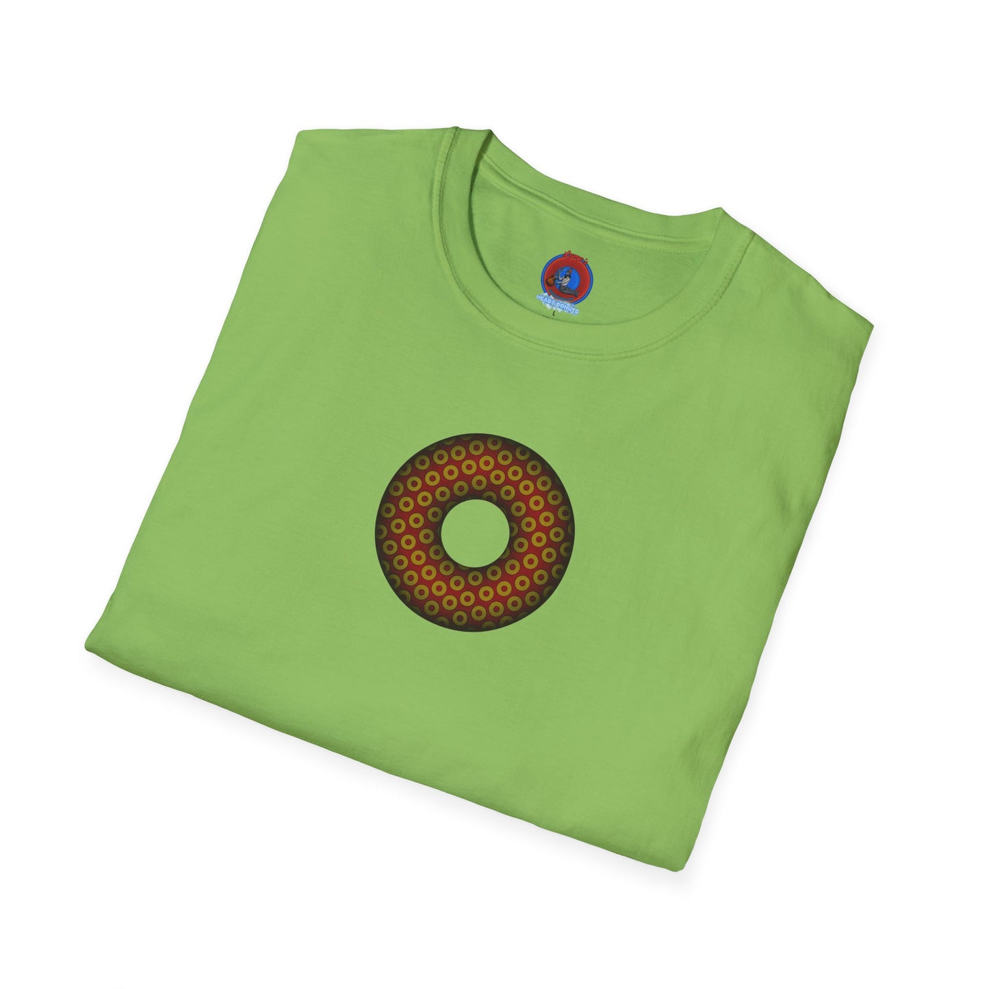 Plain Donuts/Unisex Soft-Style - "Plain Paradoxical Grided Donuts" - gold/burgundy donuts