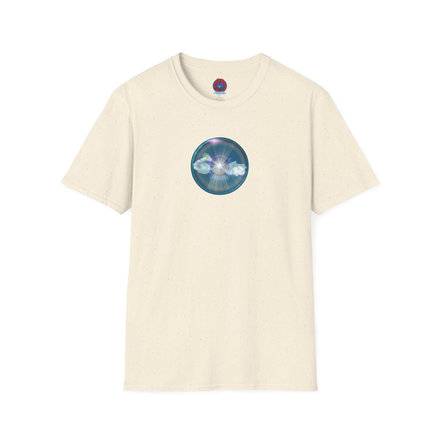 Classic Donut Tee - Unisex Soft-Style - "The Original Divided Donut' - light blue sky donut