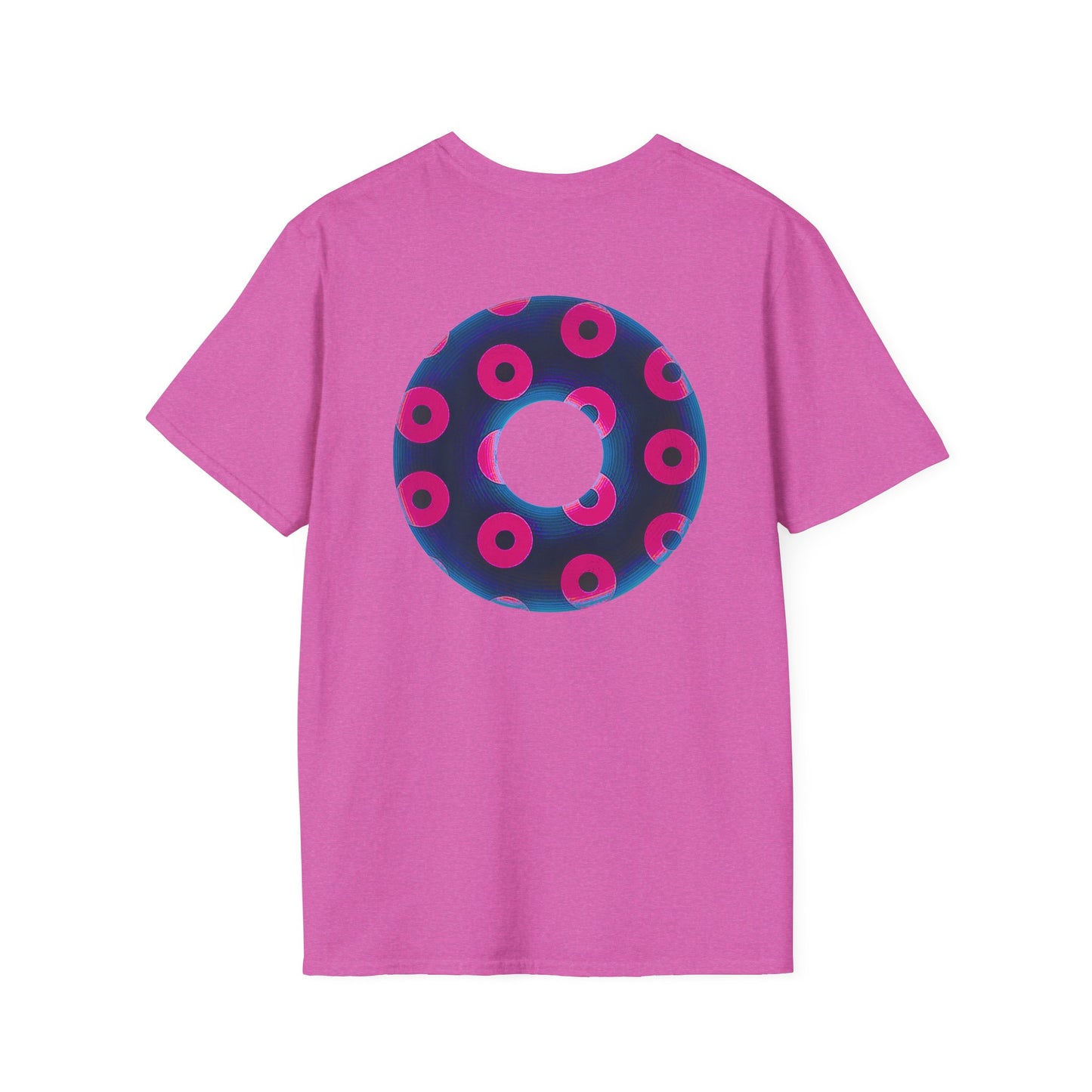 Plain Donuts/Unisex Soft-Style - "Plain Blimpy Paradoxical Donuts" - dark blue/hot pink donuts