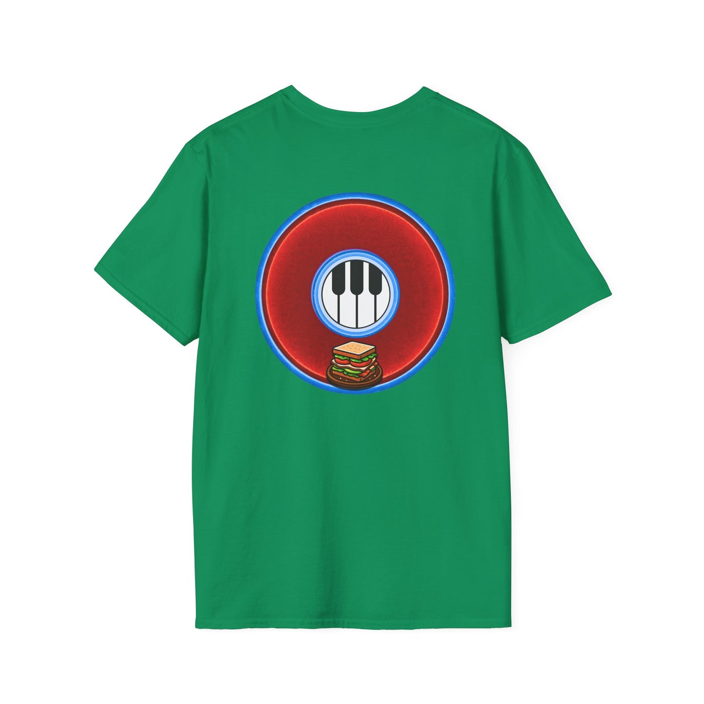 Classic Donut Tee - Unisex Soft-Style - "Rage Side Donut" - vivid red donut - variant 2