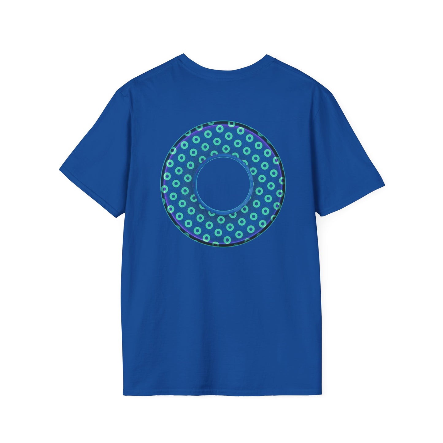 Plain Donuts/Unisex Soft-Style - "Plain Electric Paradoxical Donuts" - blue/seafoam green donuts