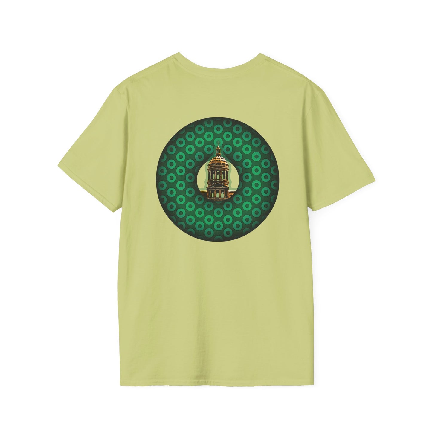 Classic Donut Tee - "Save Mondegreen City Hall Clock Tower" - paradox donut - series 1.0 - variant 2 - green donut