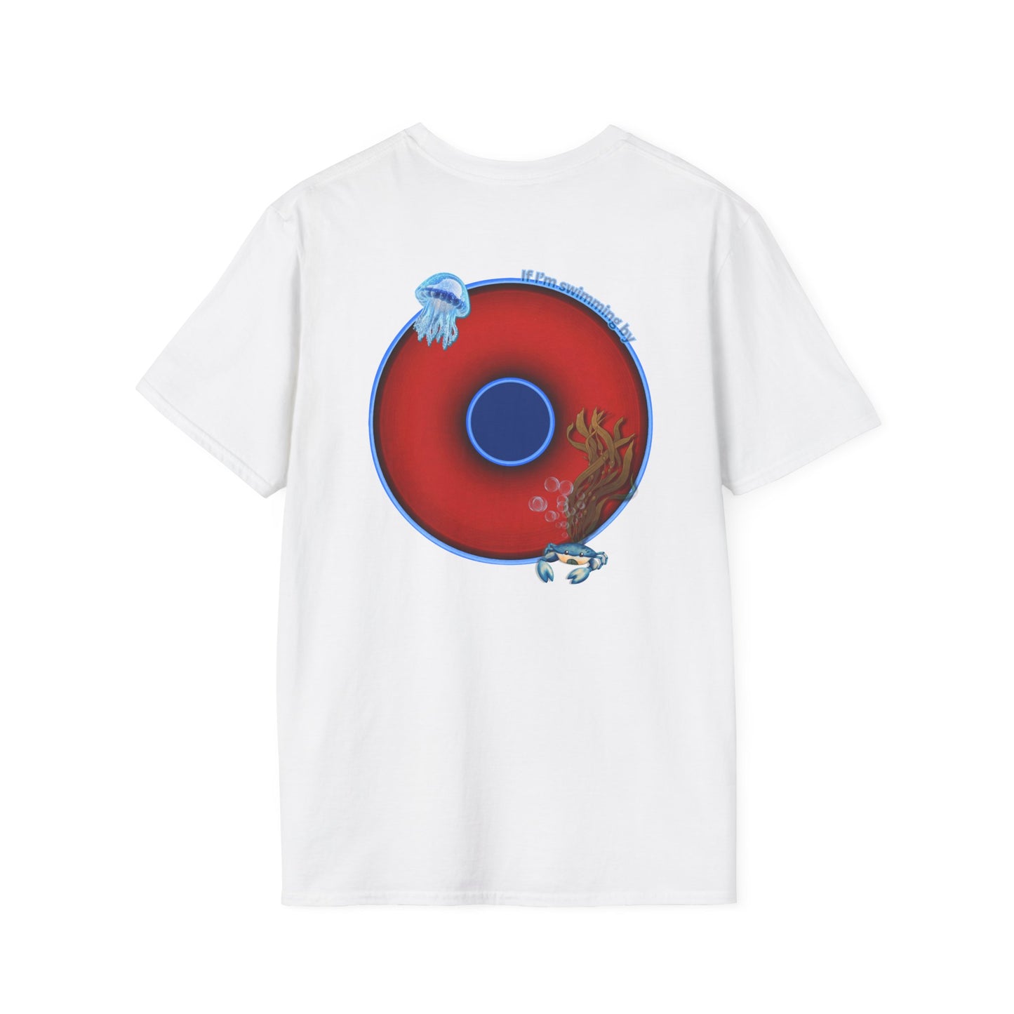 Classic Donut Tee - Unisex Soft-Style - "The Swimmer's Donut" - plump red donut
