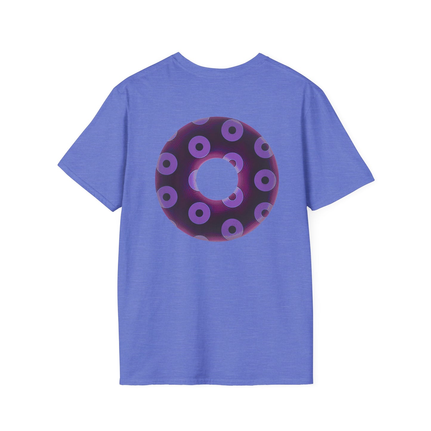 Plain Donuts/Unisex Soft-Style - "Plain Blimpy Paradoxical Donuts" - dark red violet/light purple donuts